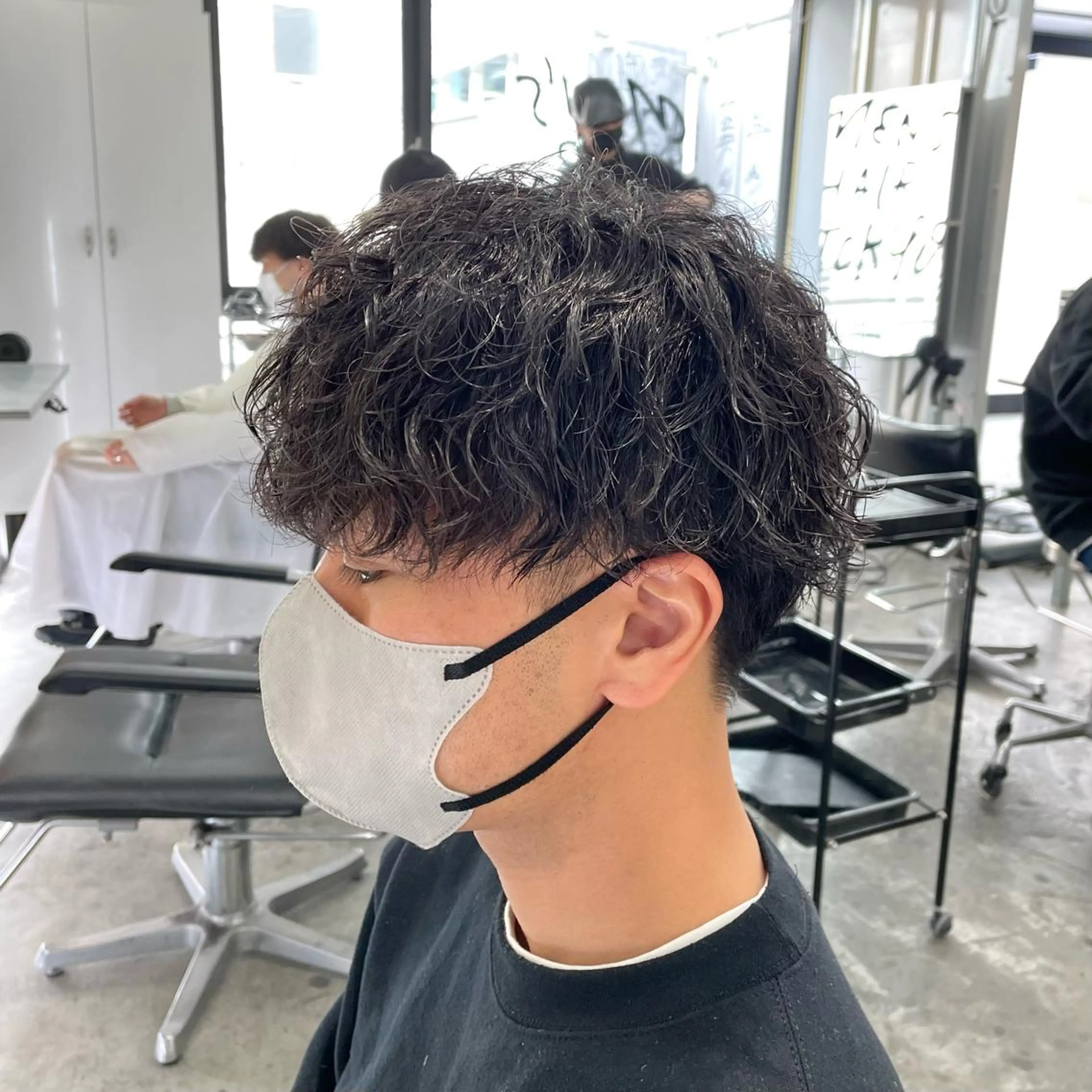 ショート パーマ メンズ カット パーマ メンズ特化美容師/ 藤戸 椋のヘアスタイル