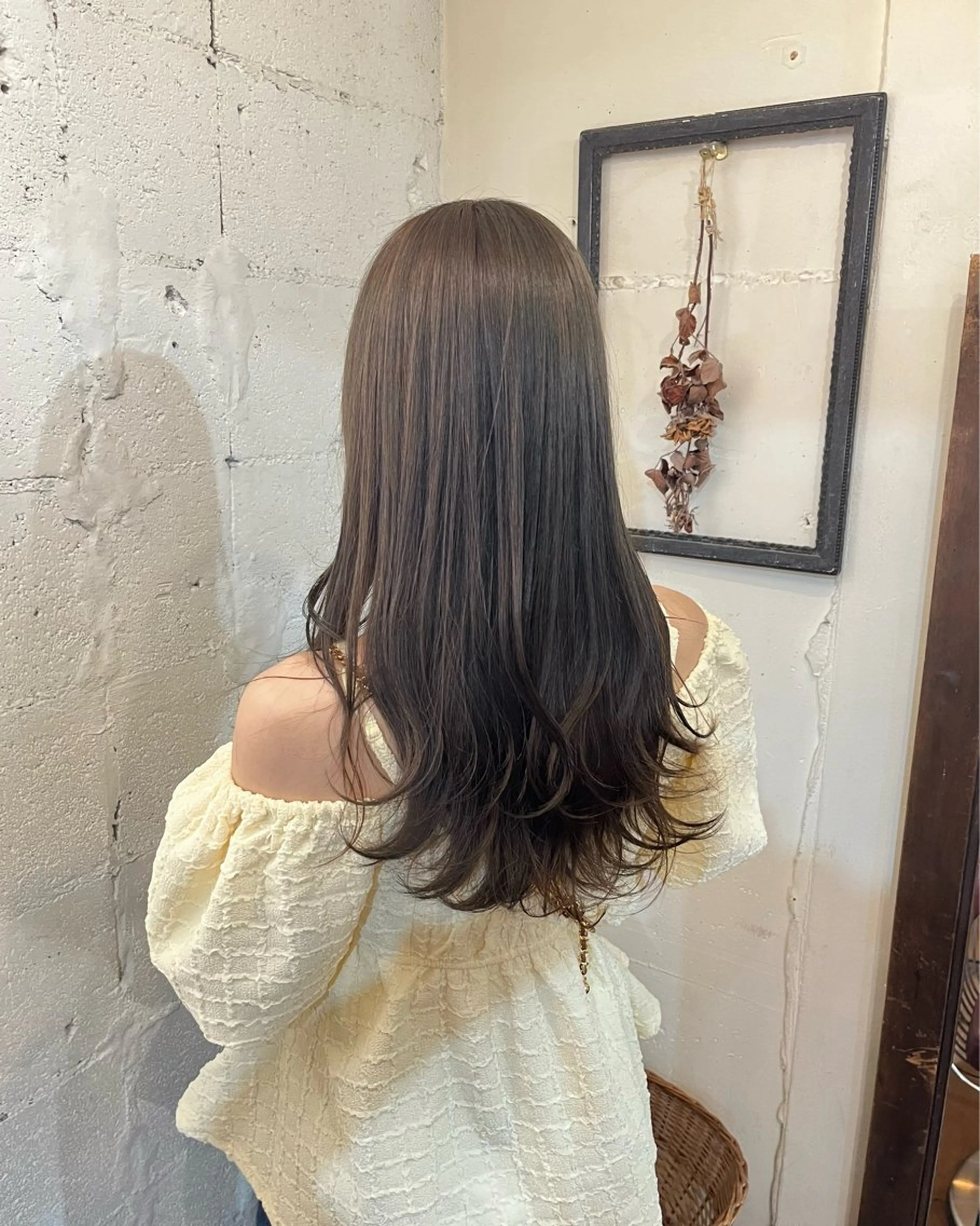 ロング カラー ヘアカラー 暗髪とオリーブ🌿 渡辺拓人のヘアスタイル