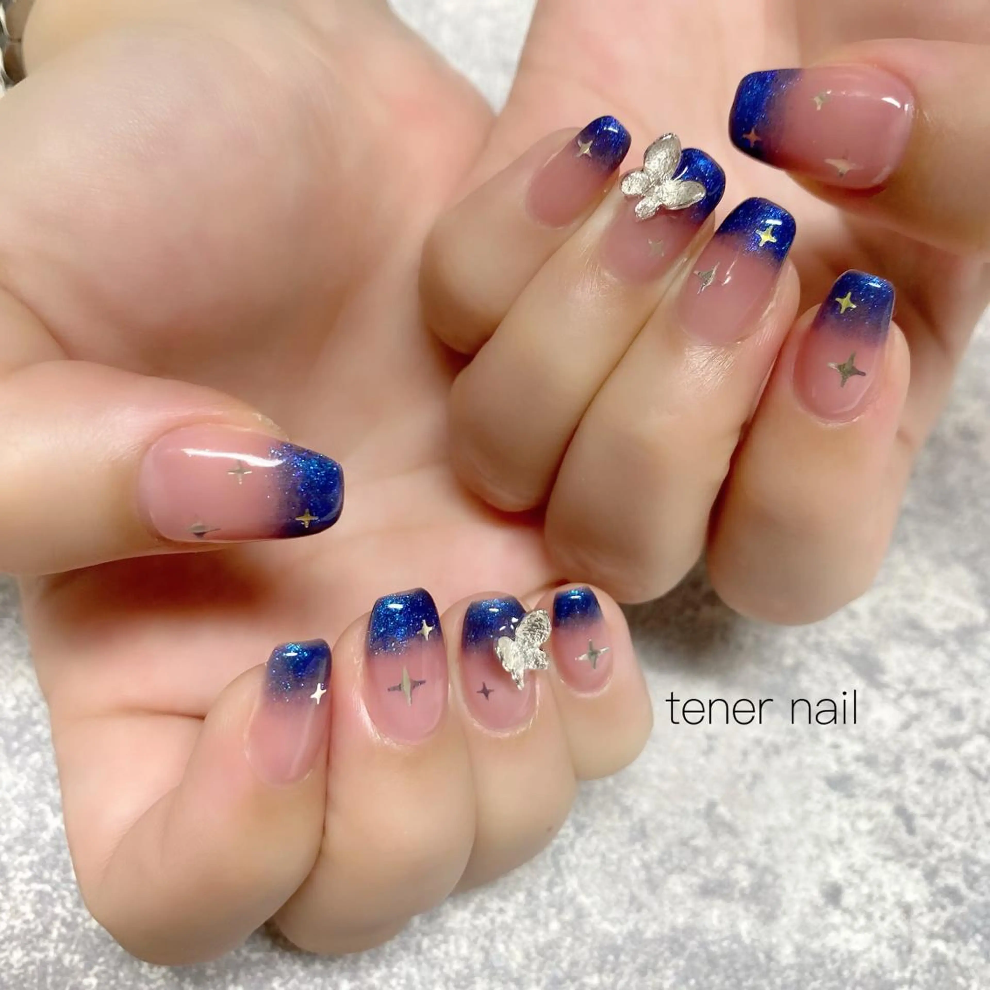 ネイル グラデーション マグネットネイル テネルネイル tener nailのネイルデザイン