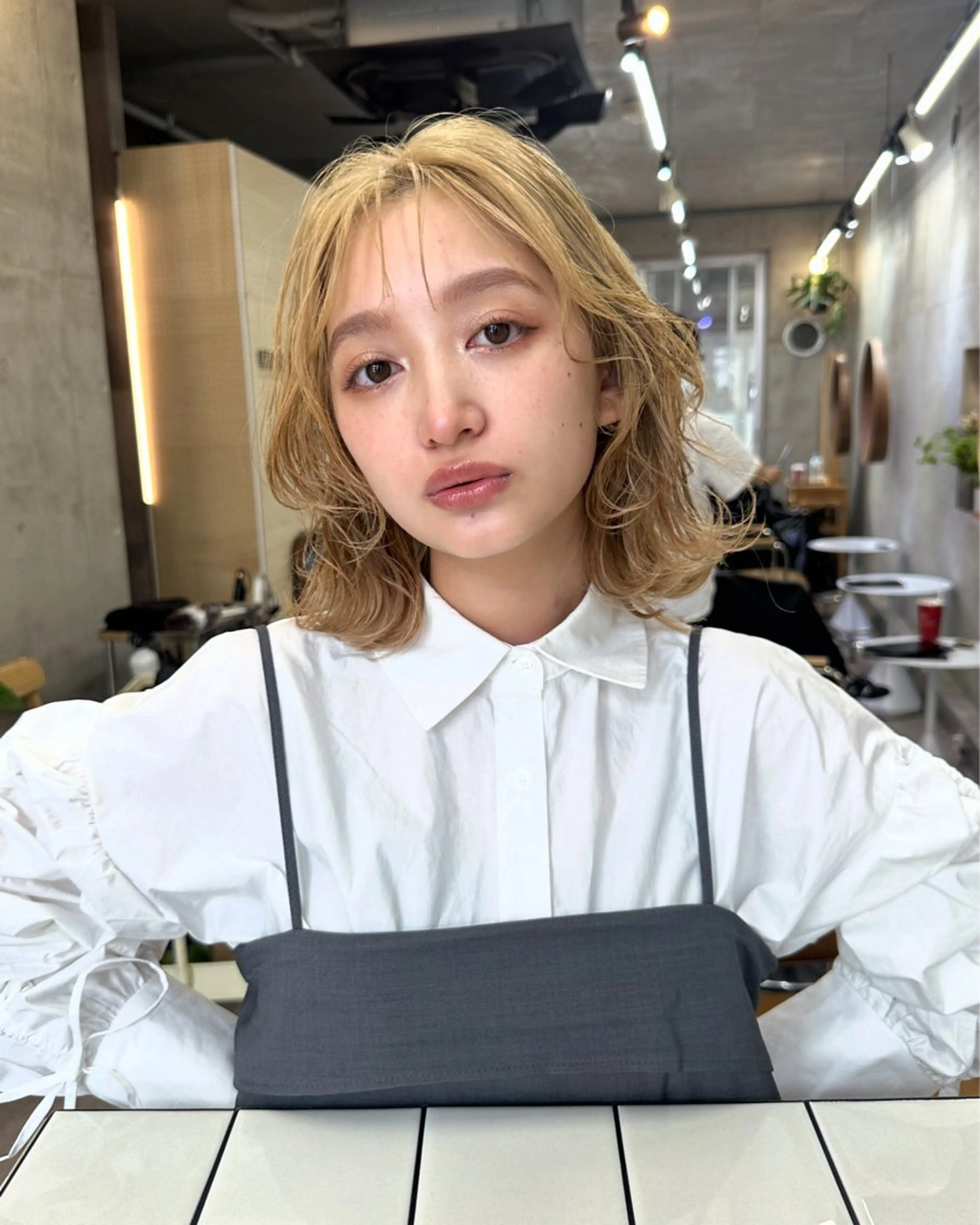 ショート カラー ベージュカラー ブリーチ ブラウンカラー ケアブリーチ グレージュ カット カットモデル募集中 ／HARUKA🎀のヘアスタイル