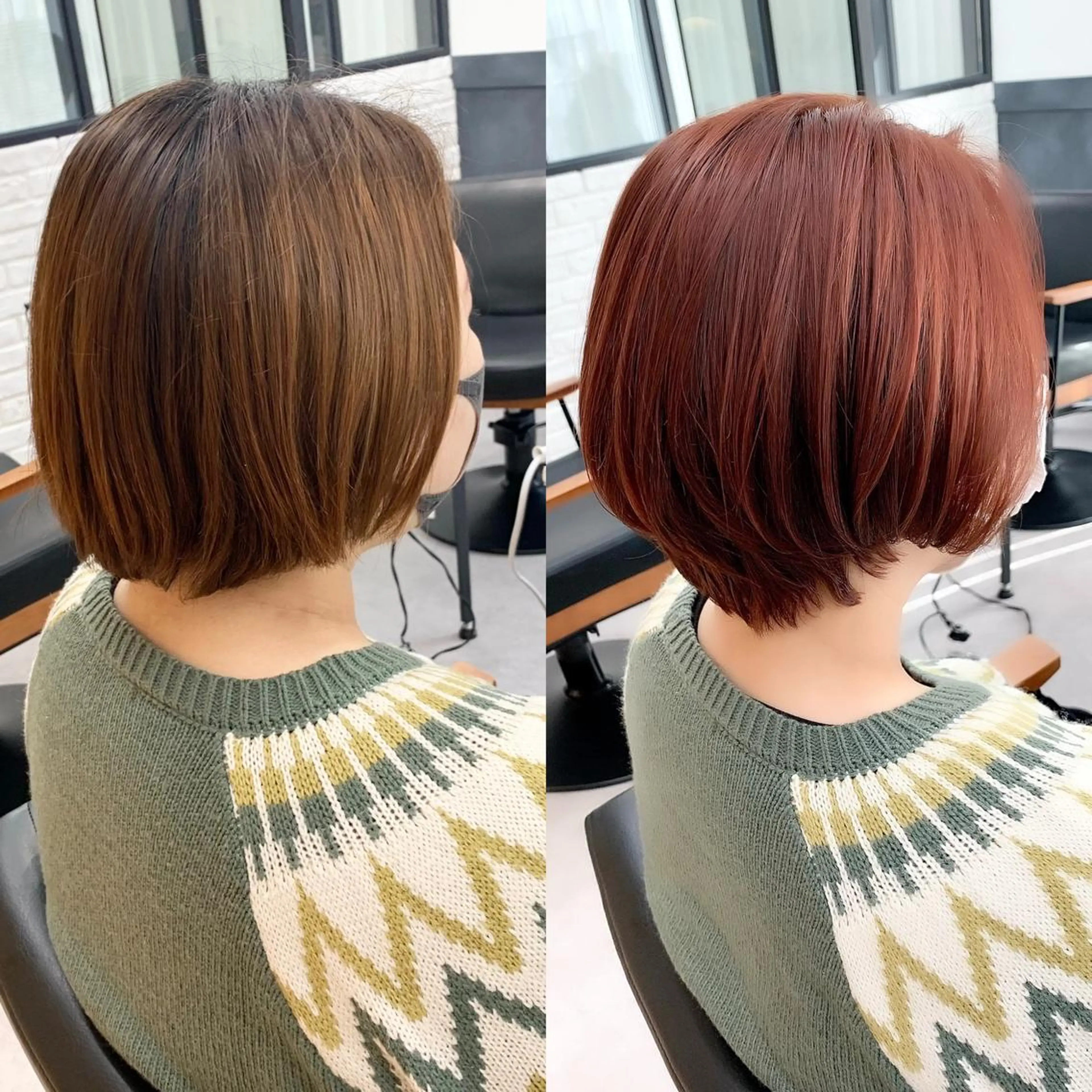 ショート カラー パーマ ヘアアレンジ メンズ キッズ ネイル マツエク・マツパ アイブロウ レイヤーカット 🌿透け感カラーのヘアスタイル
