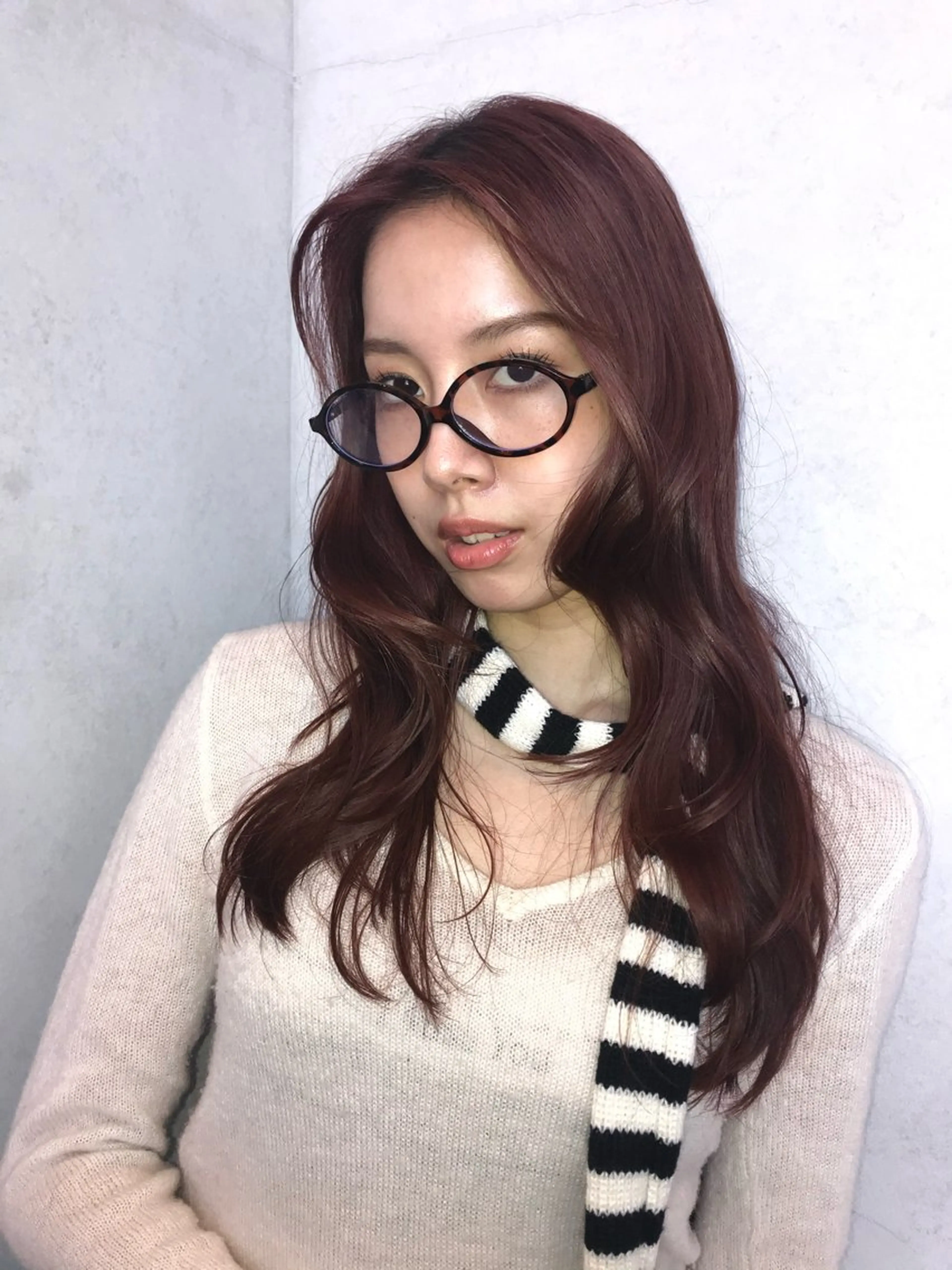 ロング カラー ヘアカラー canaan 銀座店所属・ダブルカラー/ 透明感カラー/上村凜のヘアスタイル