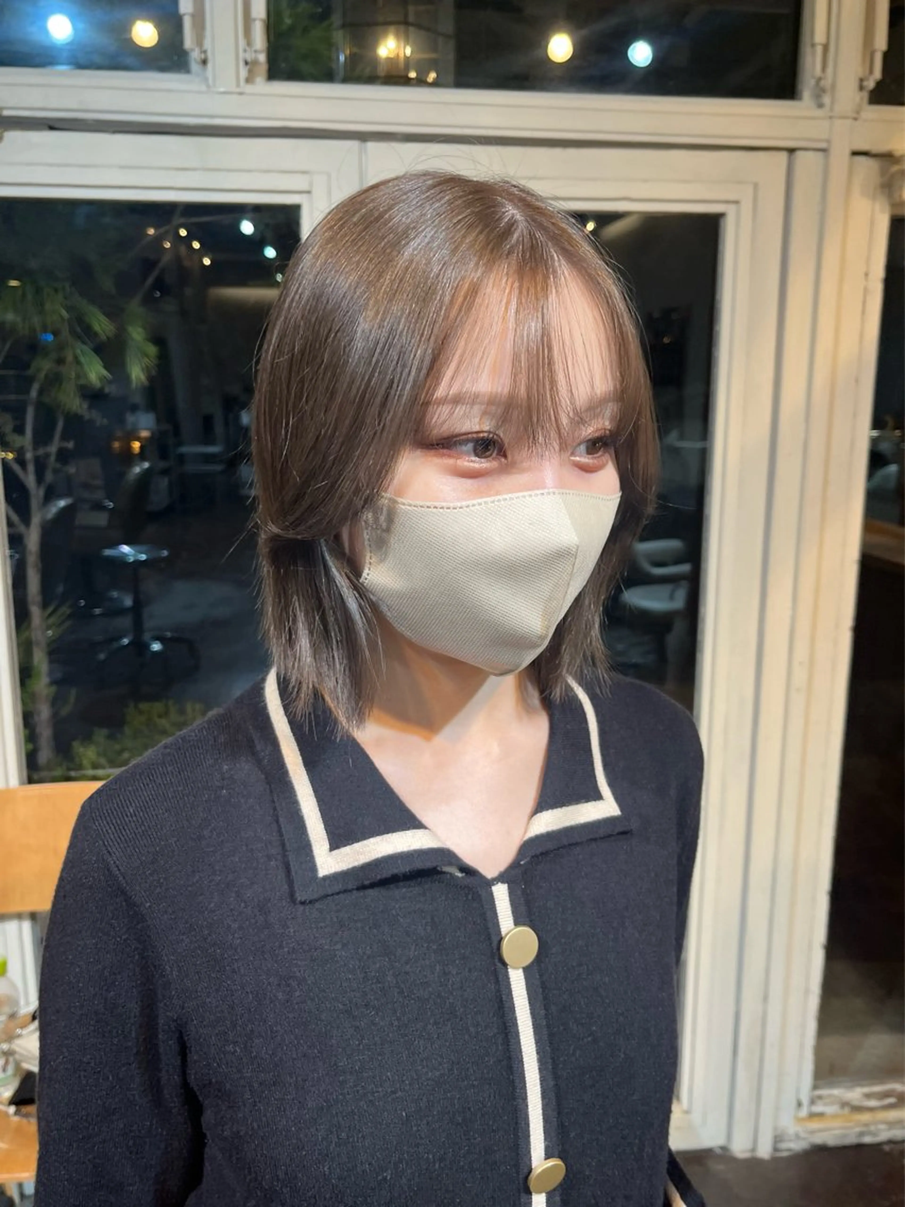 ショート カラー アッシュ アッシュグレー アッシュグレージュ ブリーチ グレージュ Junmi/ﾁｶｼﾂ /堀江のヘアスタイル