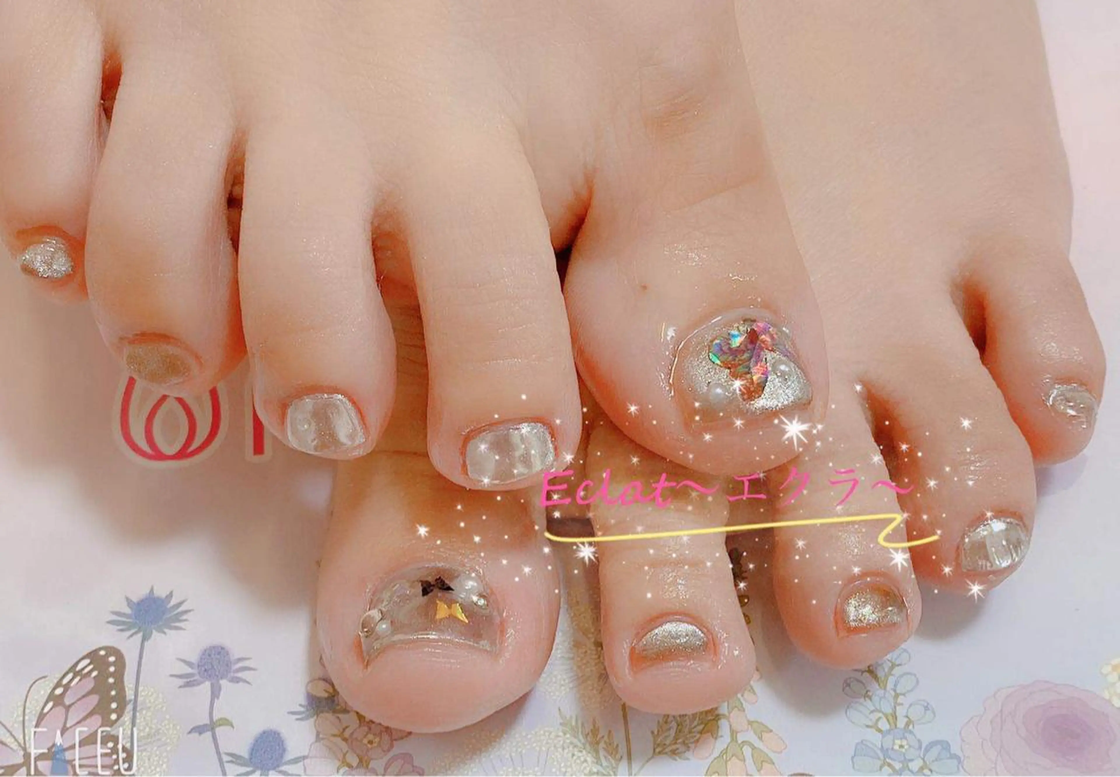 ネイル フットネイル ネイルサロンエクラ 🫧Shizukaのネイルデザイン