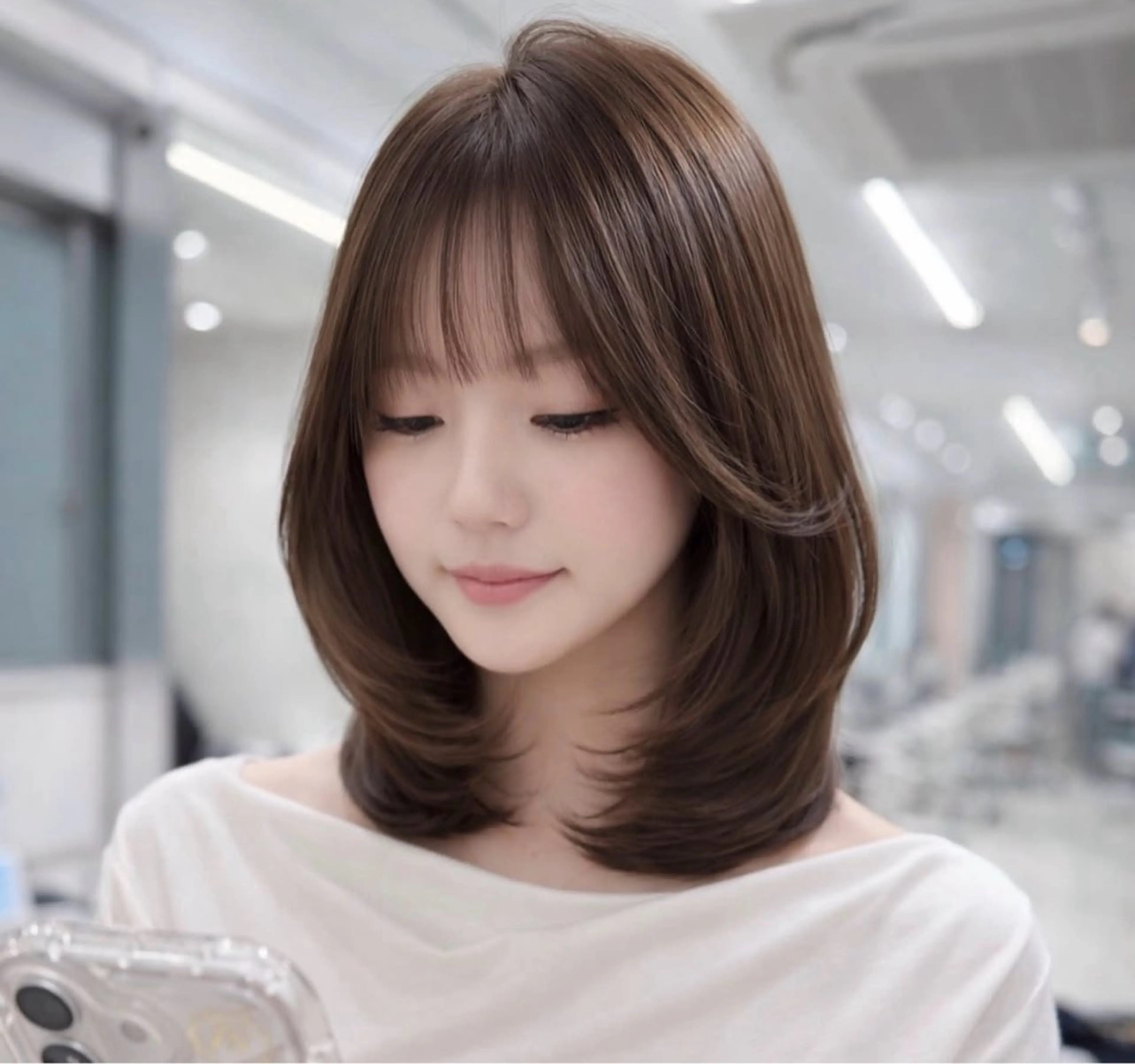 ミディアム 💚韓国風レイヤー 🇰🇷💚 ちえのヘアスタイル