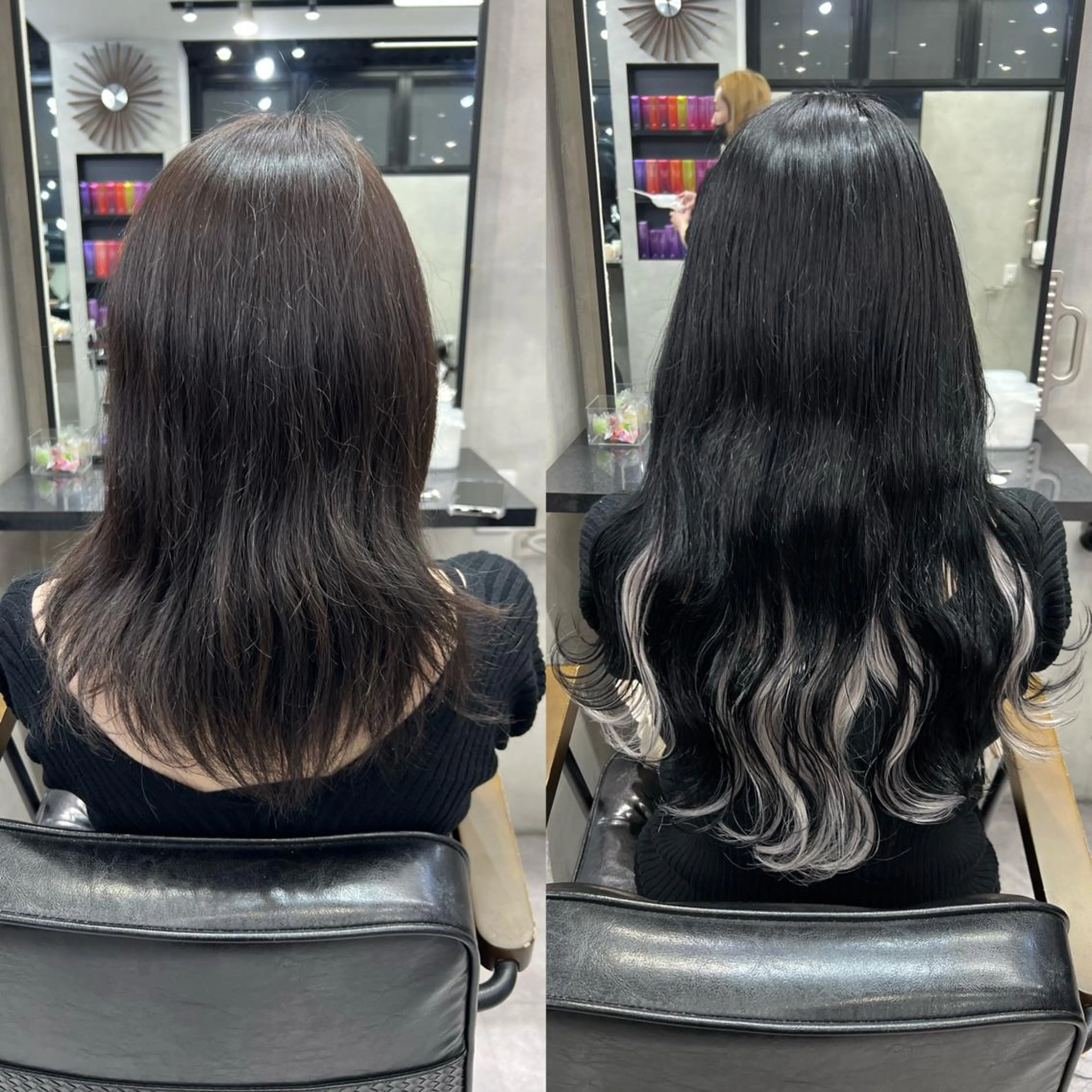 ロング カラー ヘアアレンジ シールエクステ アディクシーカラー アッシュ バレイヤージュ ベージュカラー カット ヘアカラー エクステ ar+ ❤︎ maiのヘアスタイル