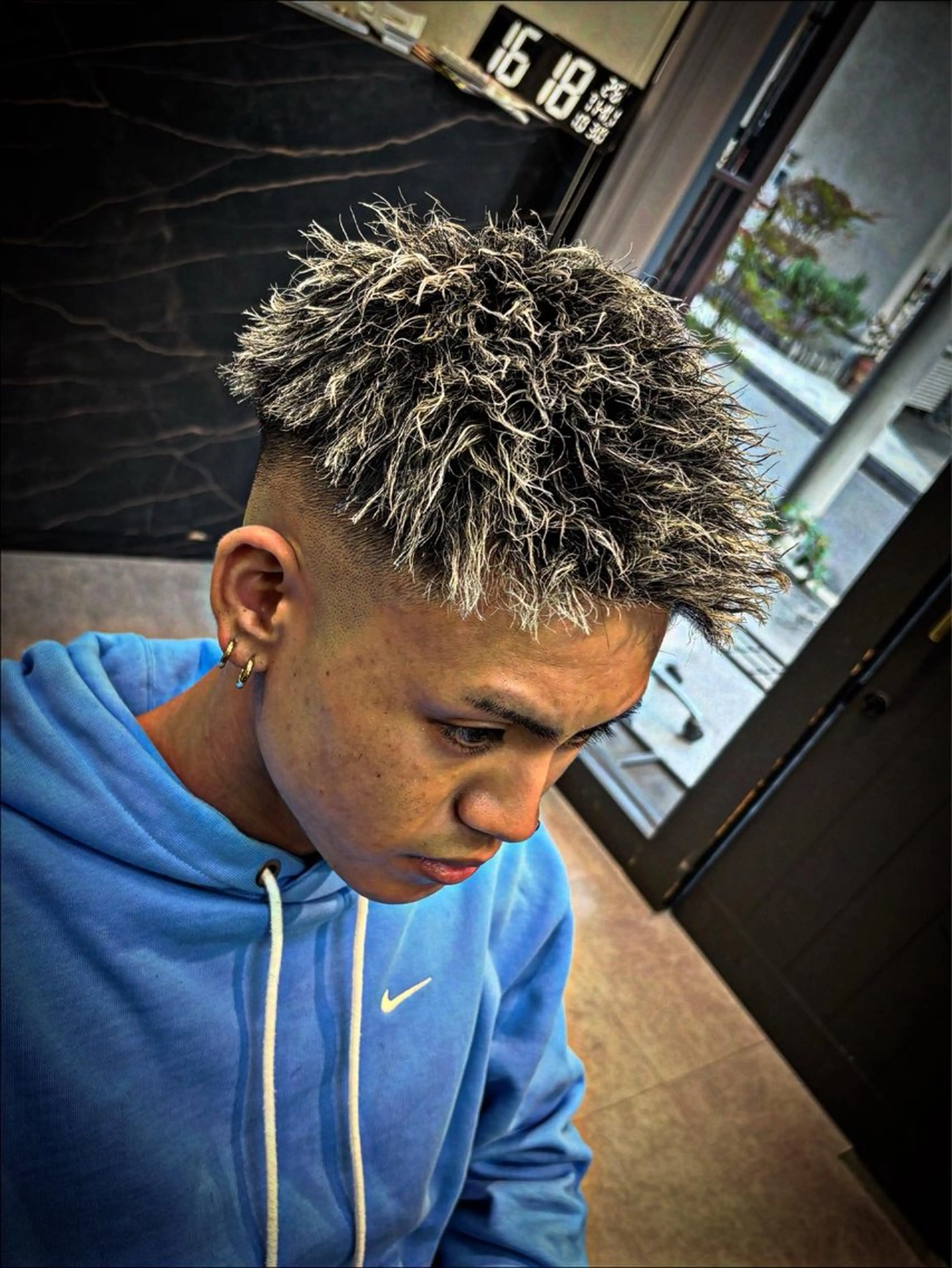 ショート カラー パーマ ヘアアレンジ メンズ カット ヘアカラー パーマ ヘアセット men'slapis YUTOのヘアスタイル