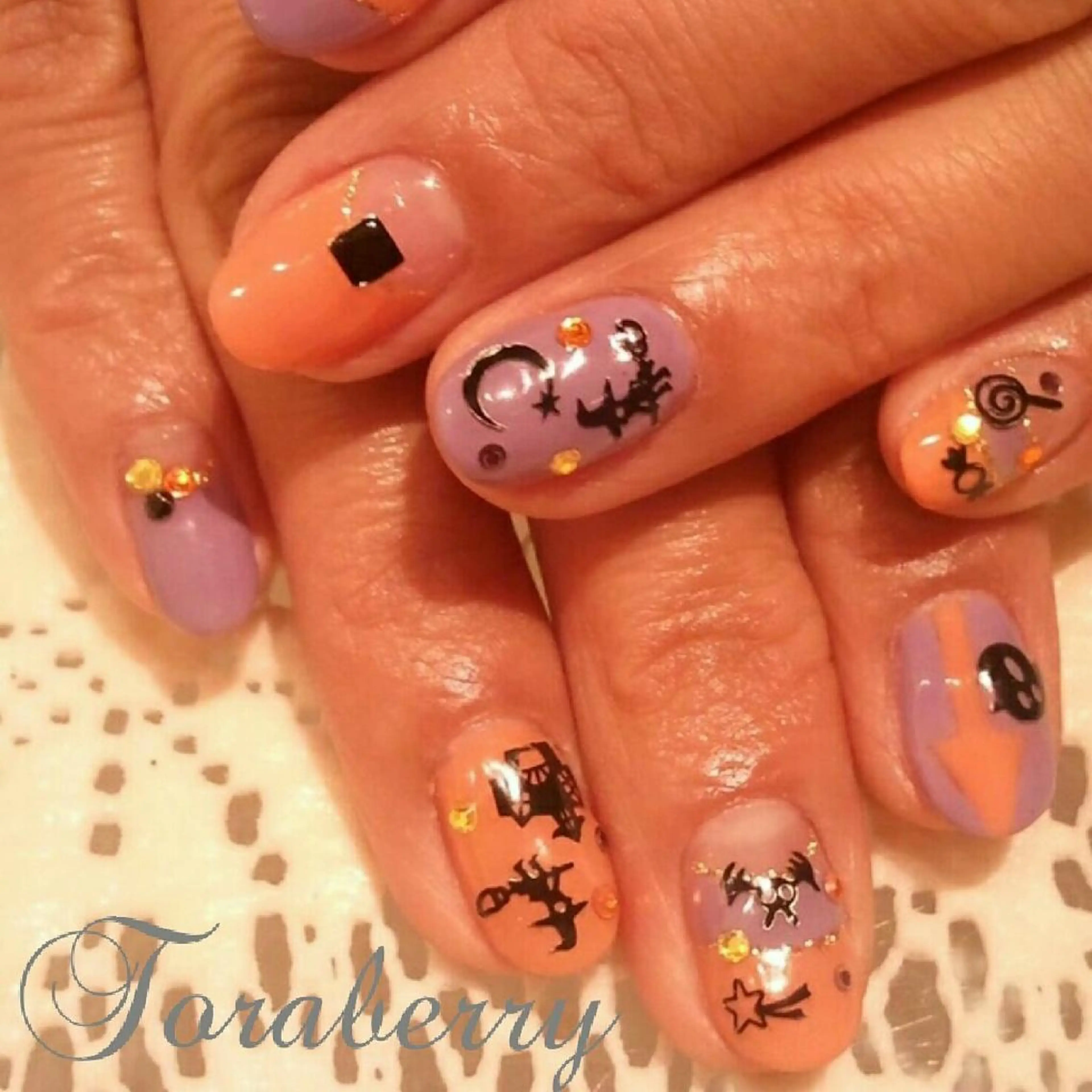ネイル ハロウィン 持ち込み ネイリスト なつみのネイルデザイン
