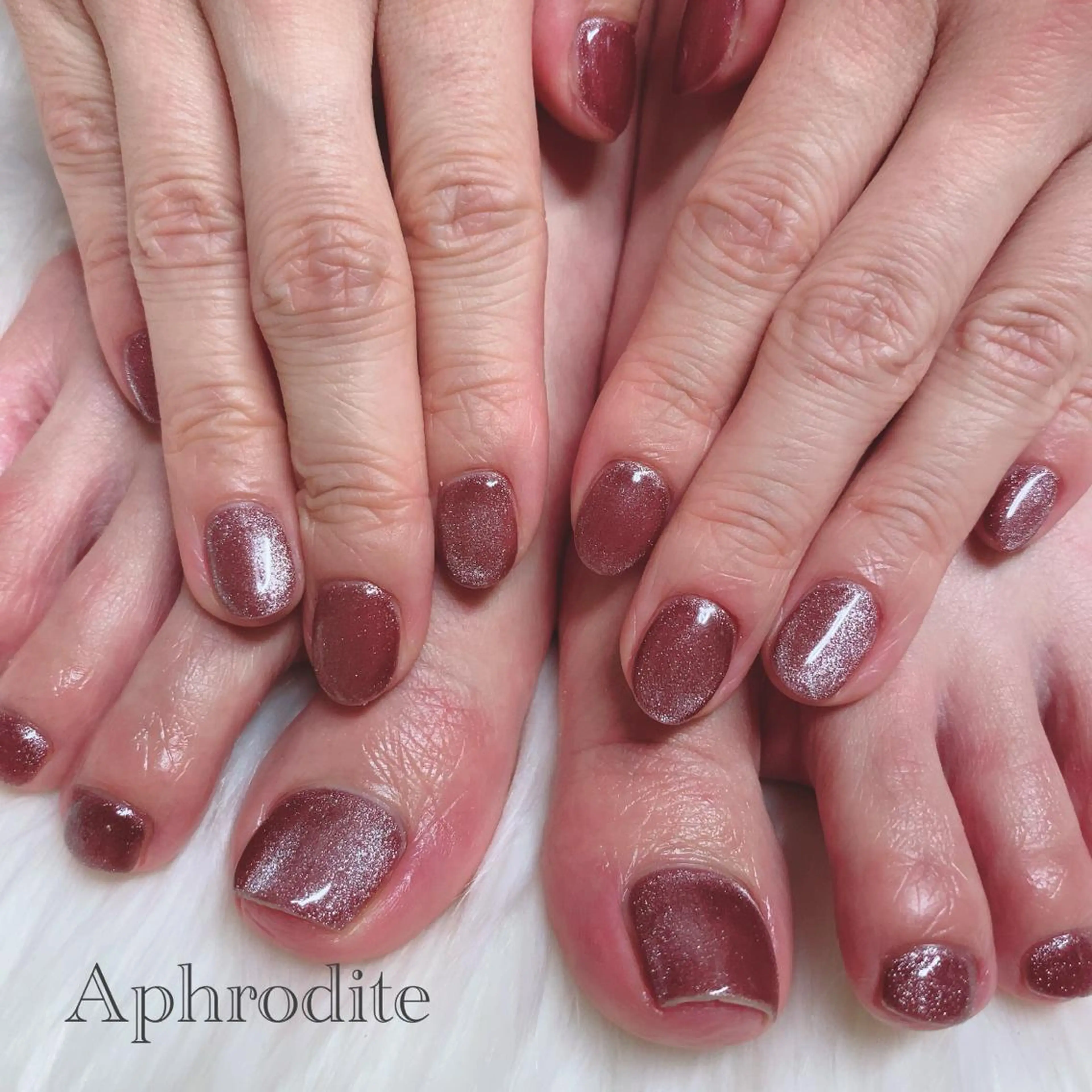 ネイル フットネイル ジェルネイル シンプルネイル Aphrodite パラジェル認定サロンのネイルデザイン