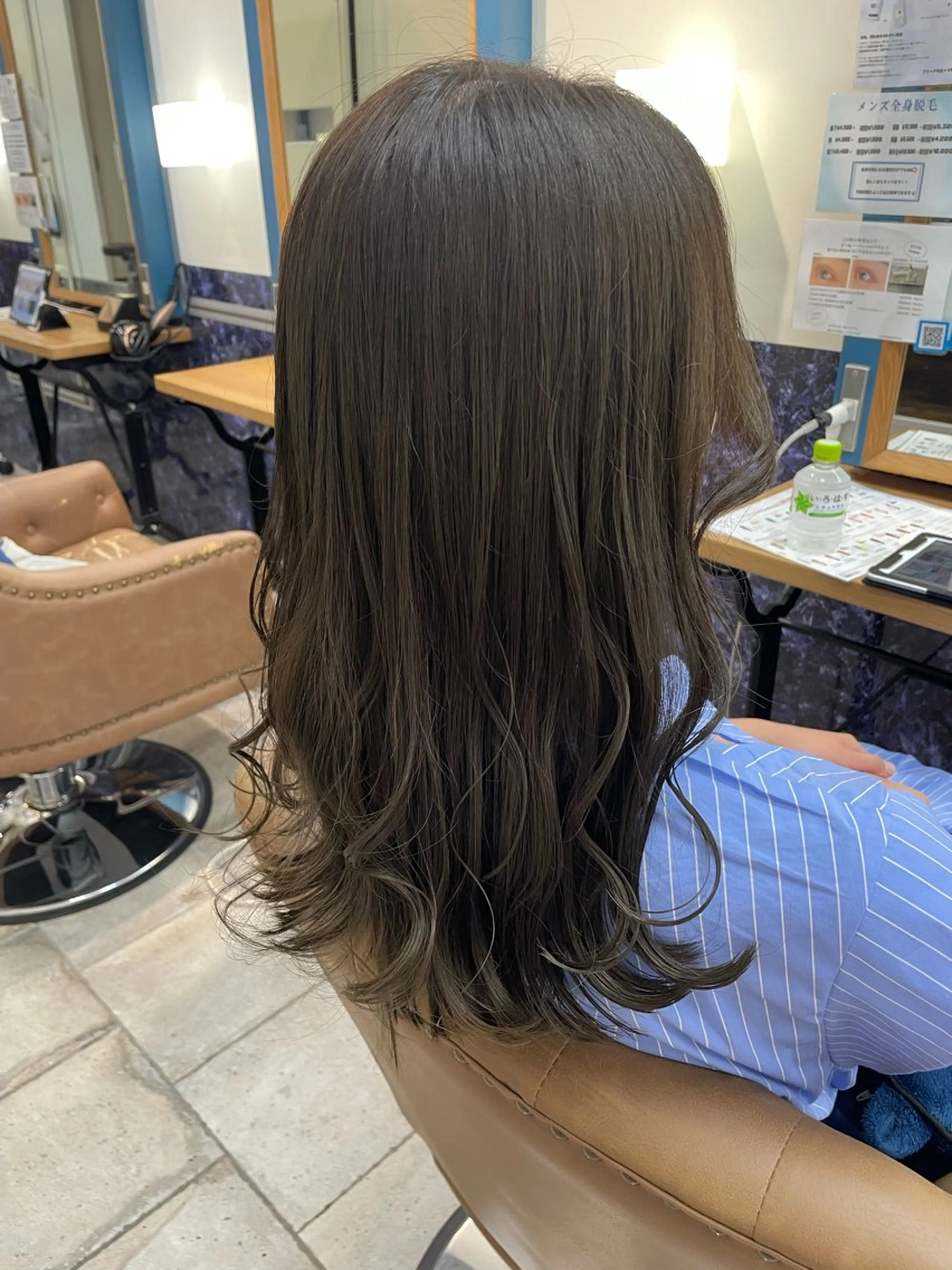 セミロング カラー グレージュ オリーブグレージュ オリーブグレー 🍒透明感カラー/ 艶カラー/さくら🍒のヘアスタイル