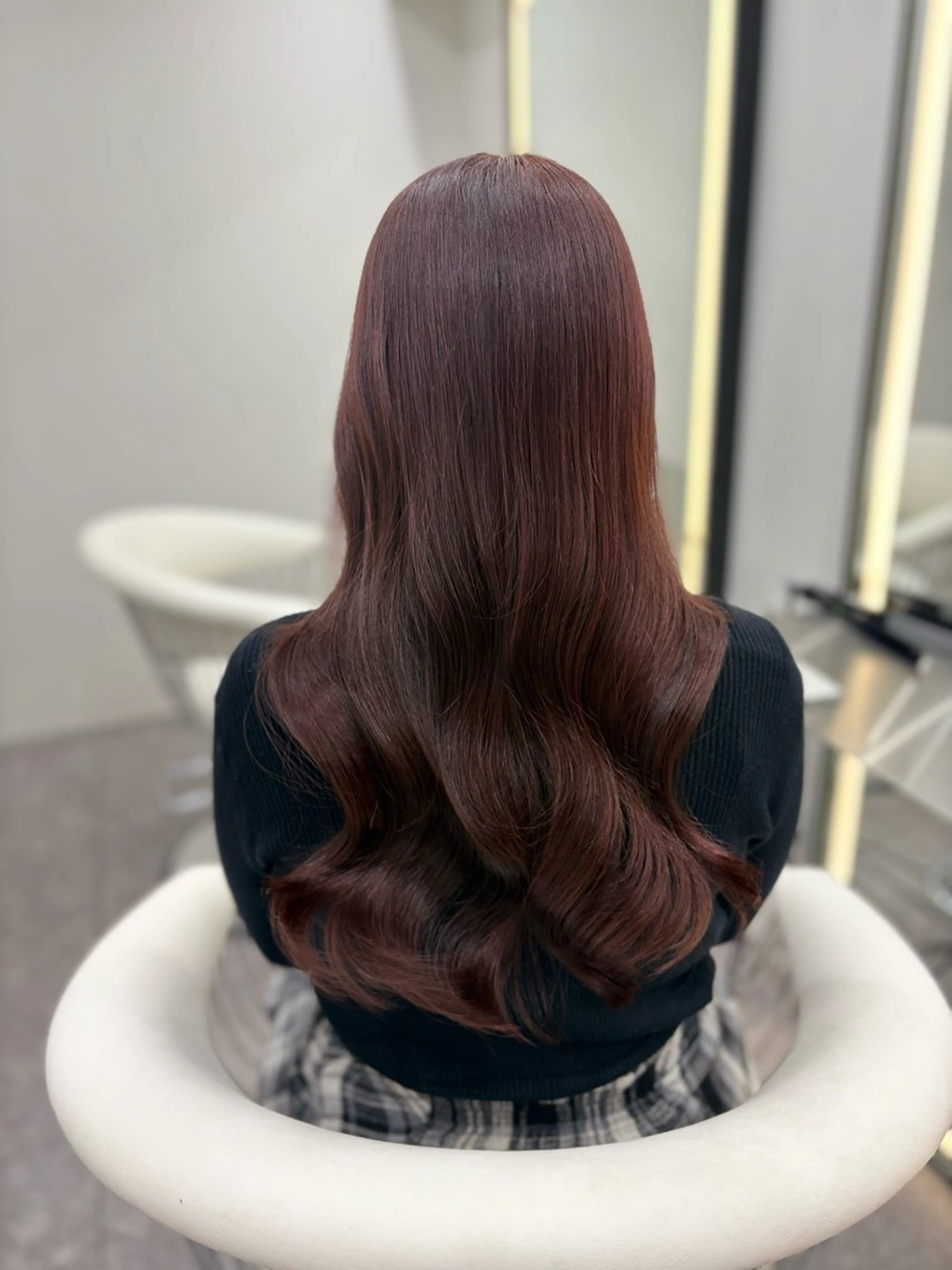 ロング カラー カット ヘアカラー トリートメント 新宿/韓国ヘア 中明度カラー/かやのヘアスタイル