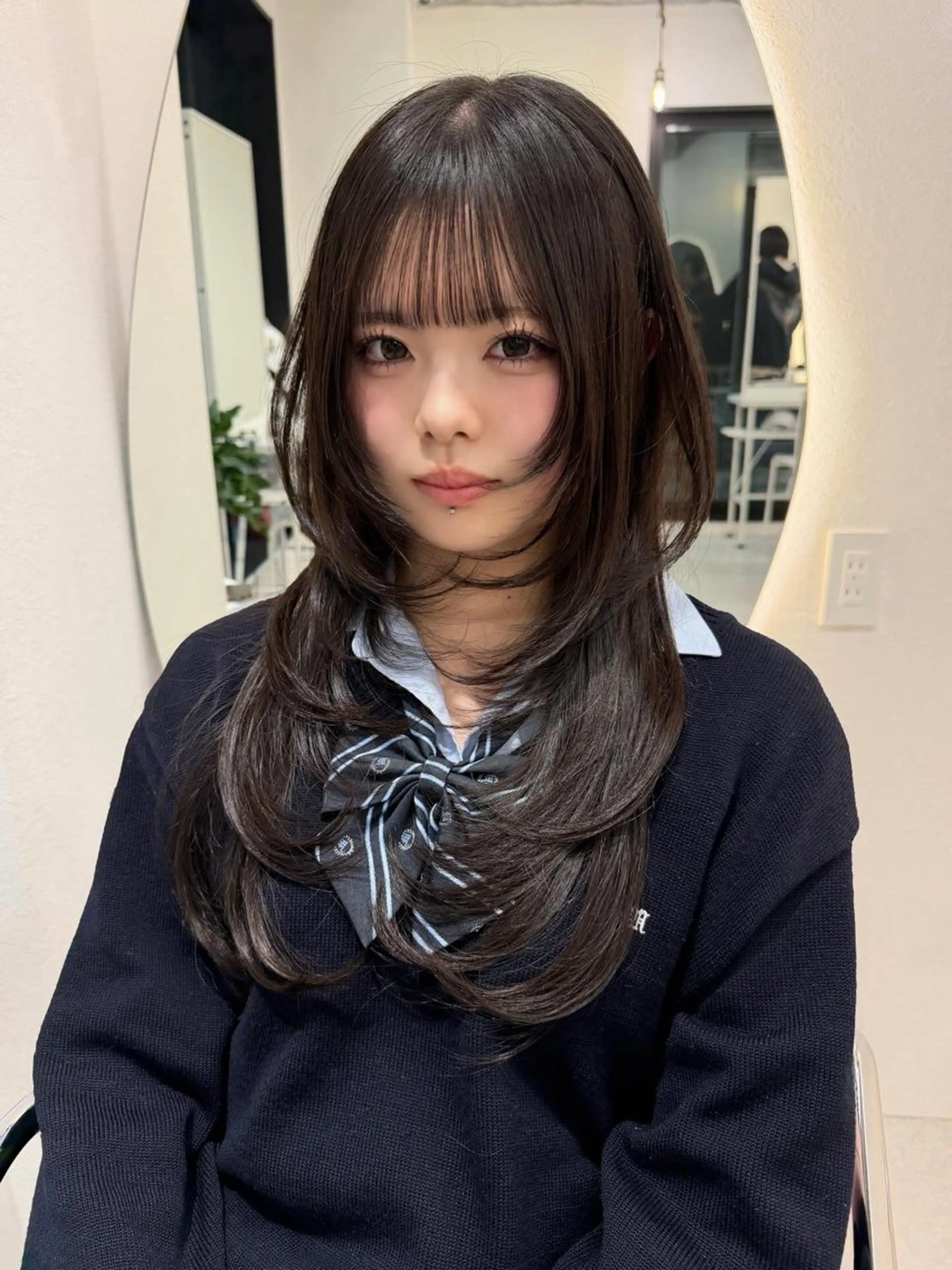 ロング カット トリートメント RiA/レイヤーカッ ト/ハッシュカットのヘアスタイル