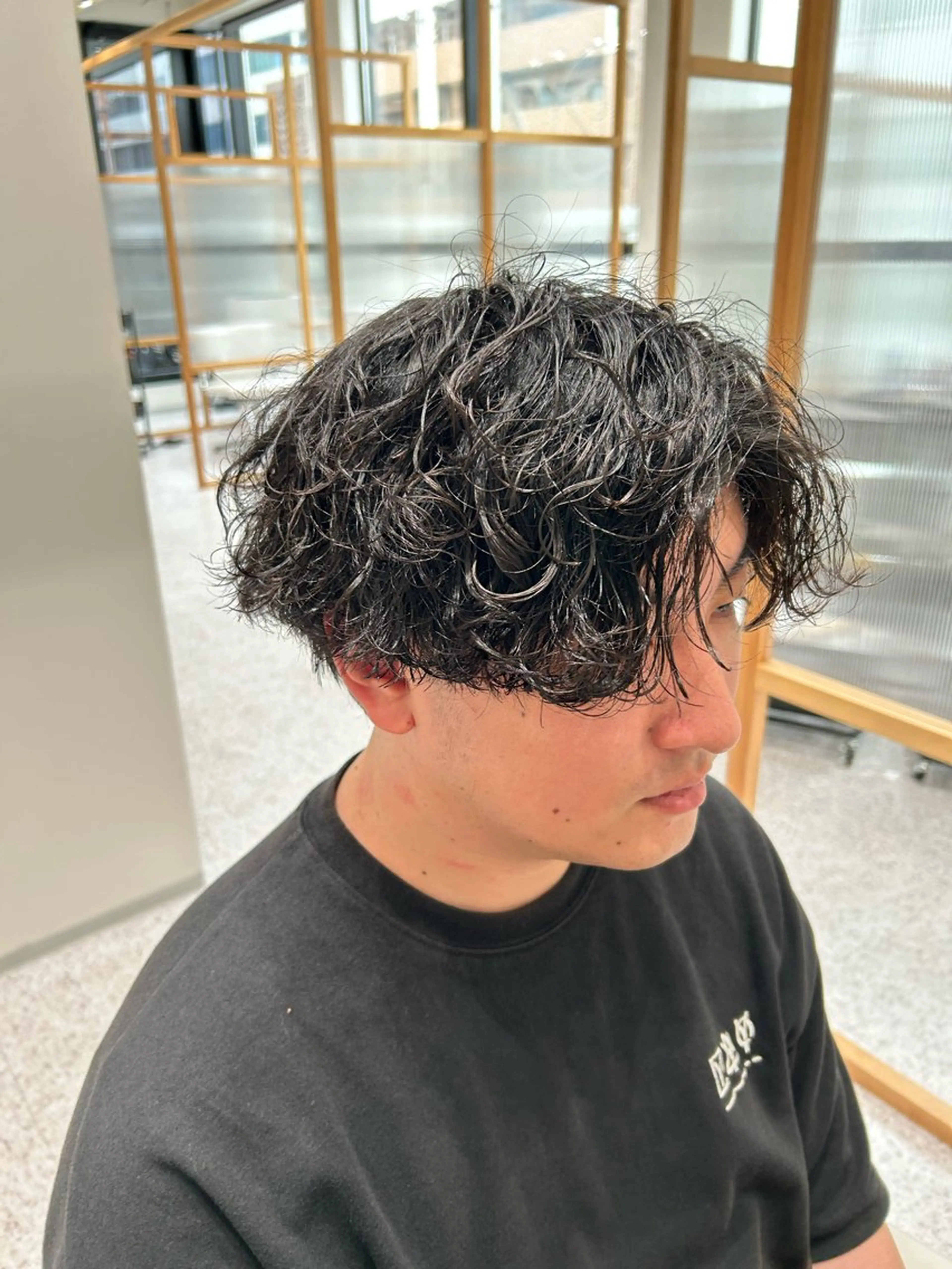 波巻きスパイラルパーマ+メンズカット+トリートメントの写真