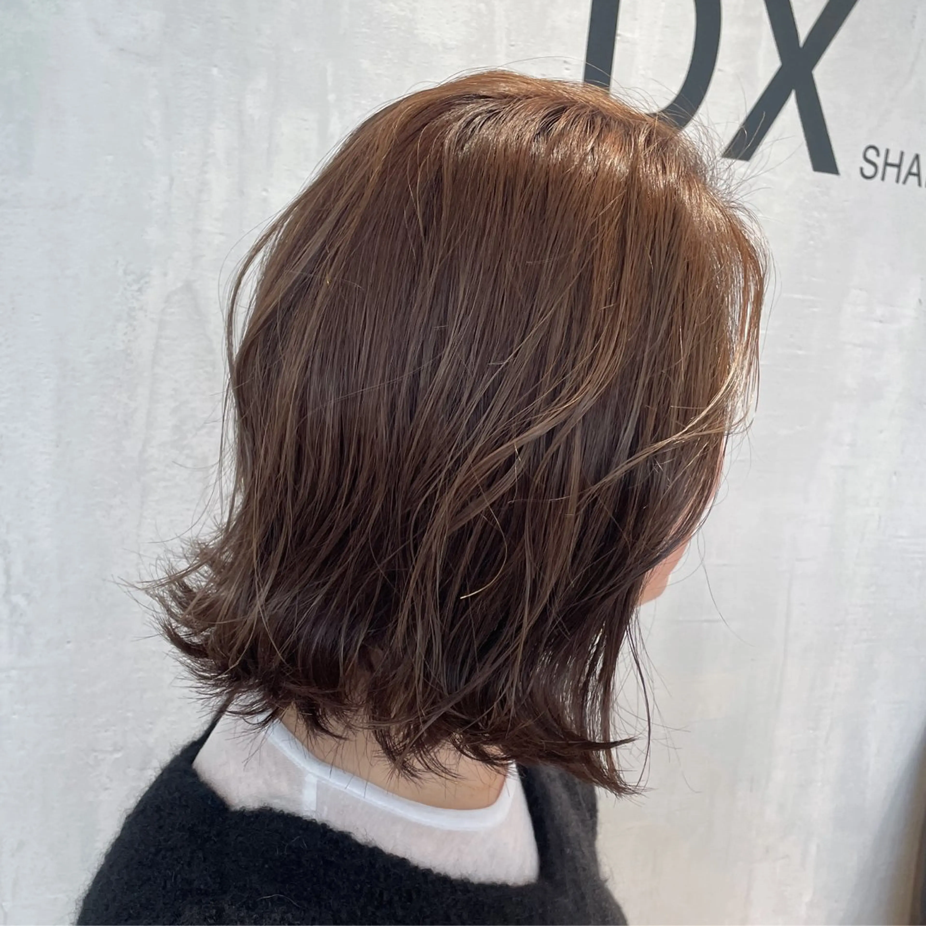 ミディアム カラー ボブ 長めボブ 外ハネヘア ヘアカラー トリートメント DX SHARE SALON所属・matka白髪ぼかし 大人ヘア/KEIKOのヘアスタイル