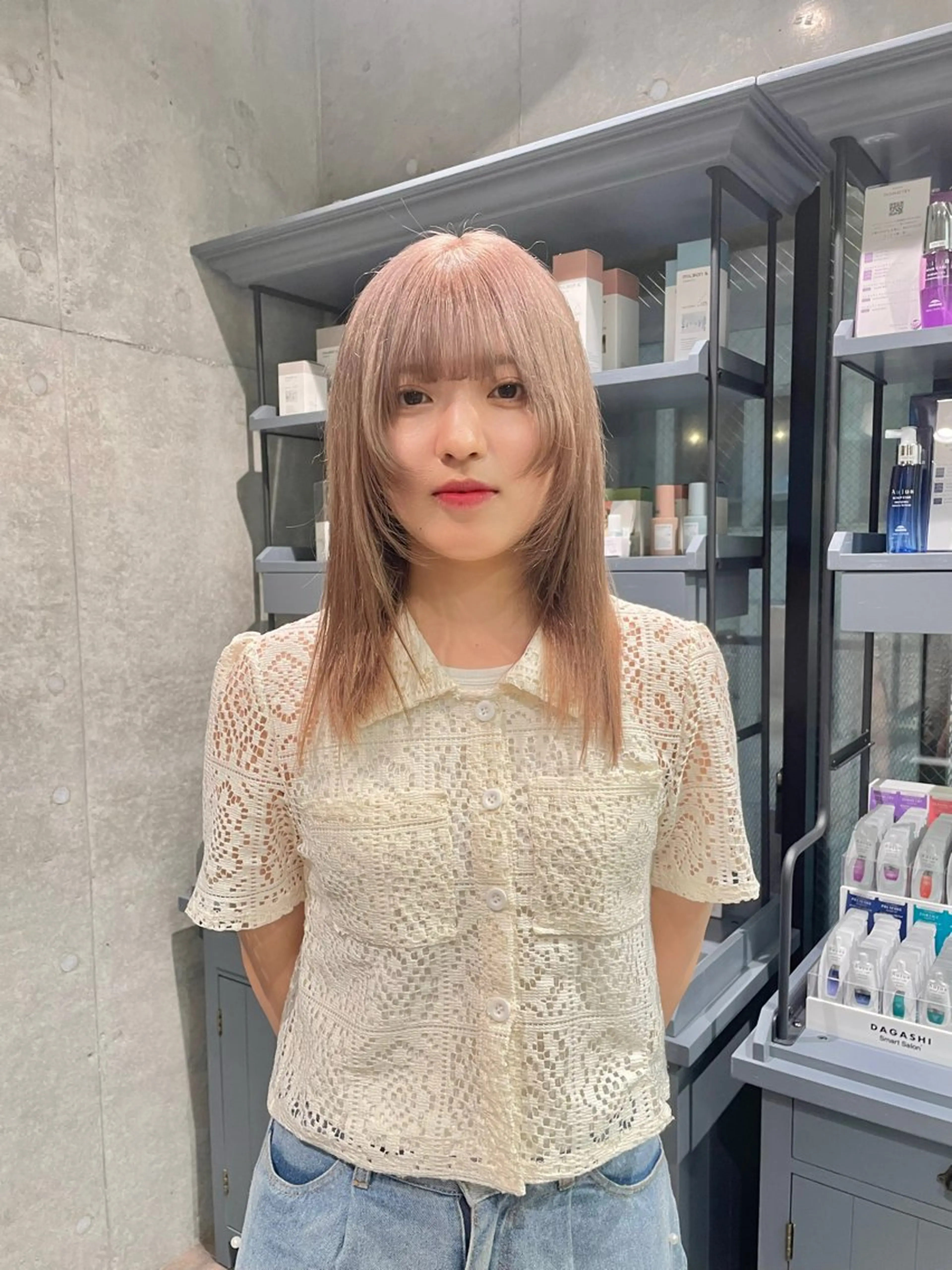 セミロング PANOLA下北沢所属・PANOLA下北沢 中川夢菜のヘアスタイル