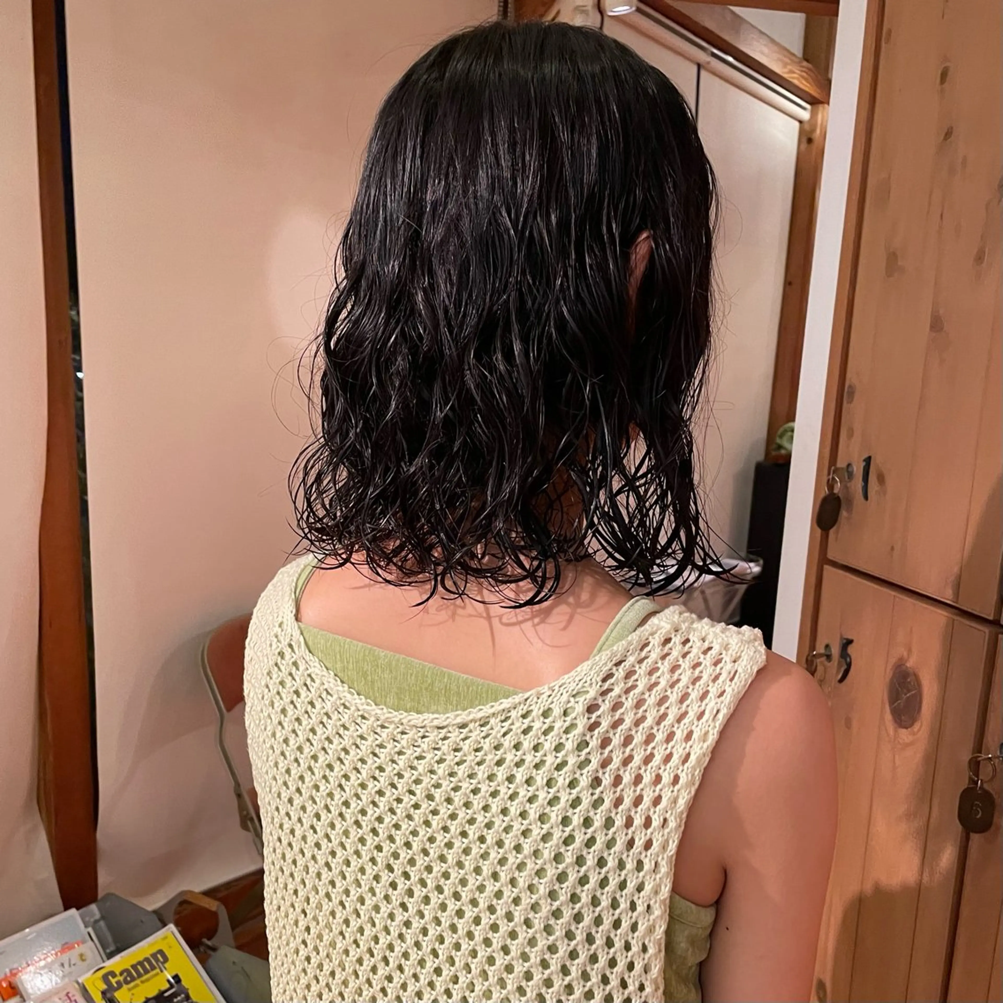 ミディアム パーマ 奥村 紗季のヘアスタイル