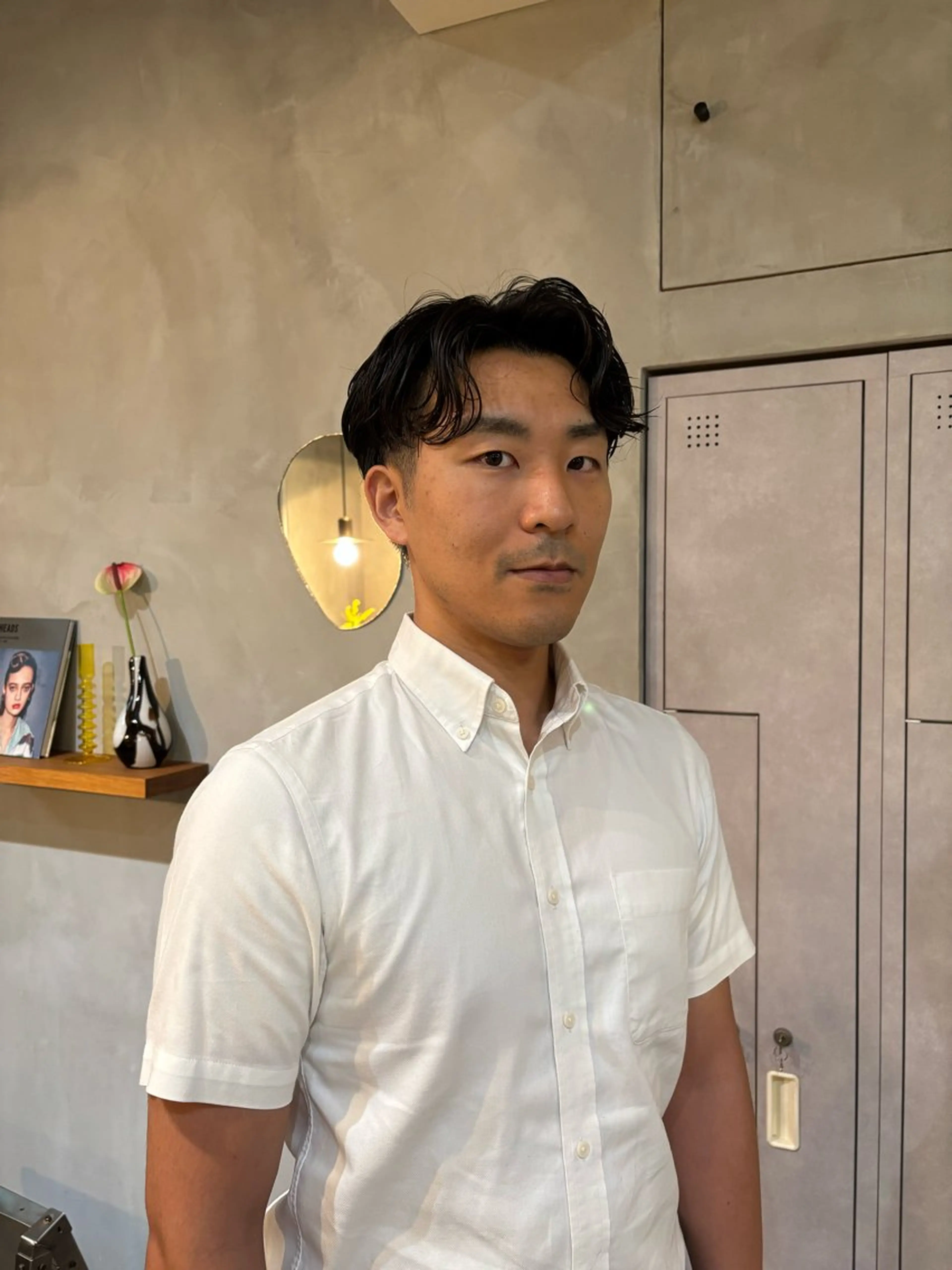 ショート メンズ メンズパーマ ツーブロック カット ヘッドスパ 大人メンズショート/ ナチュラルヘア/福田のヘアスタイル