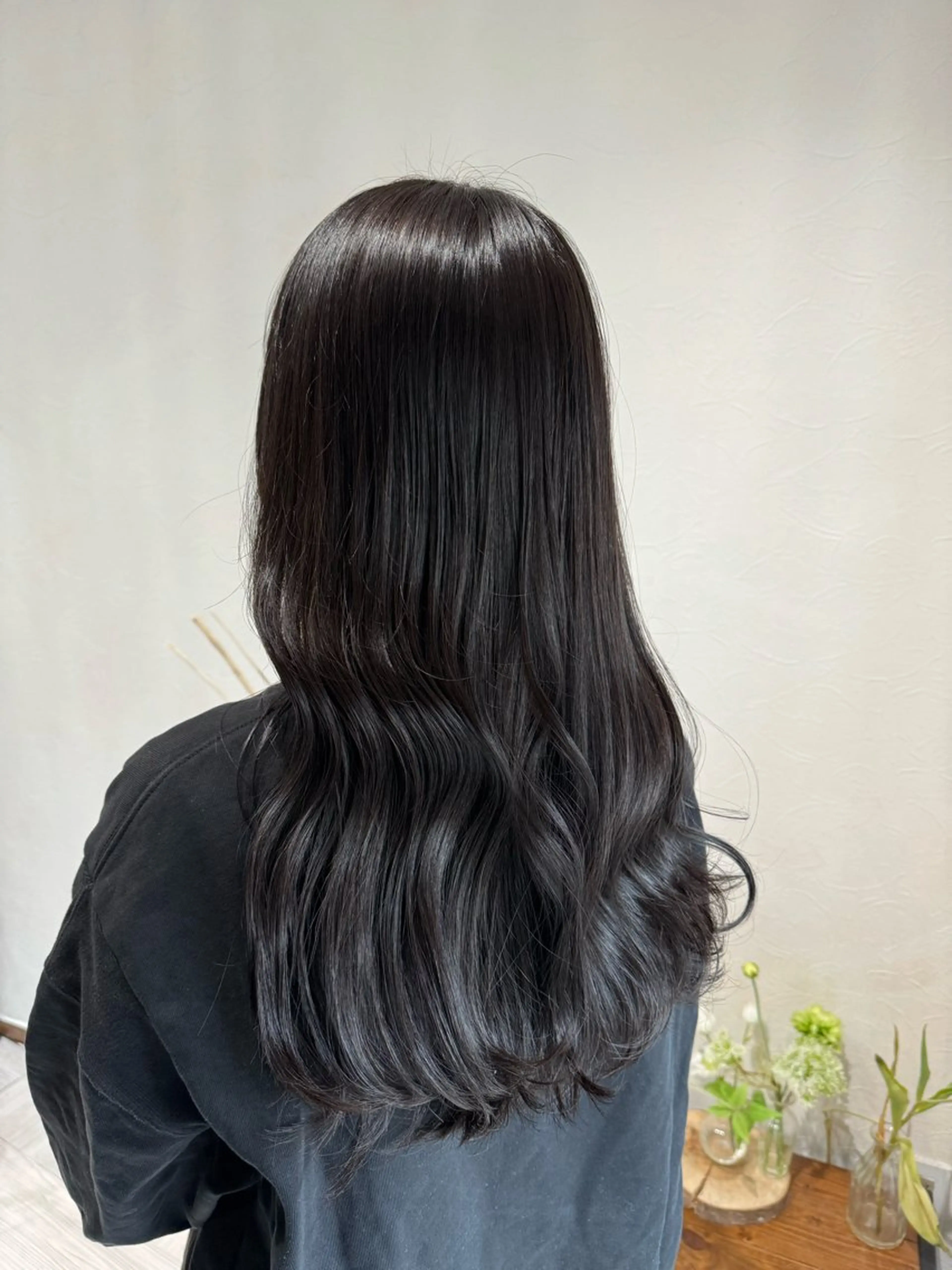 ロング ヘアカラー トリートメント 透明感/グレージュ/ MOMOKO🩵のヘアスタイル