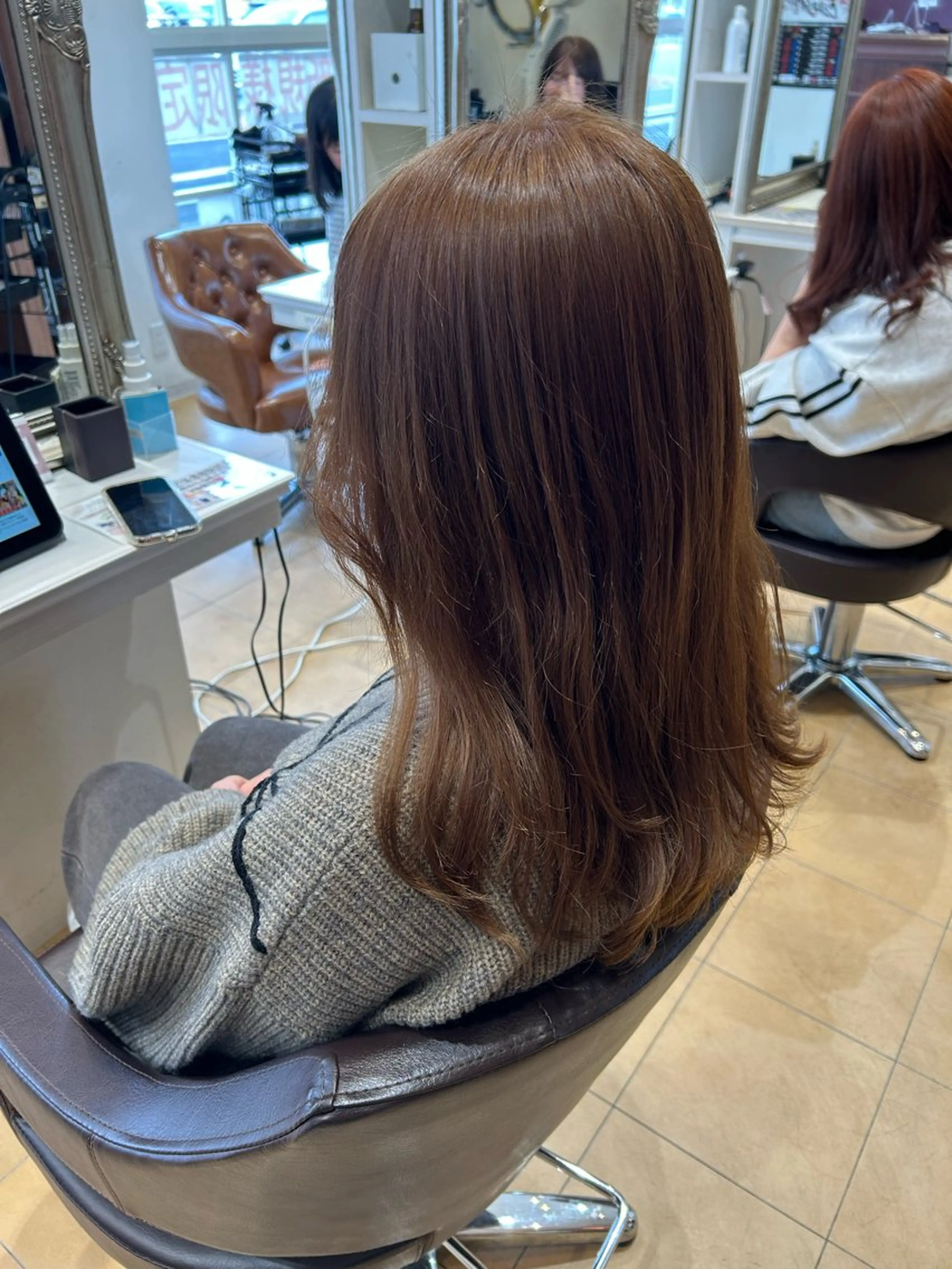 カラー ベージュカラー ミルクティーベージュ ヘアカラー トリートメント 今中紗英 /奈良市/尼ヶ辻のヘアスタイル