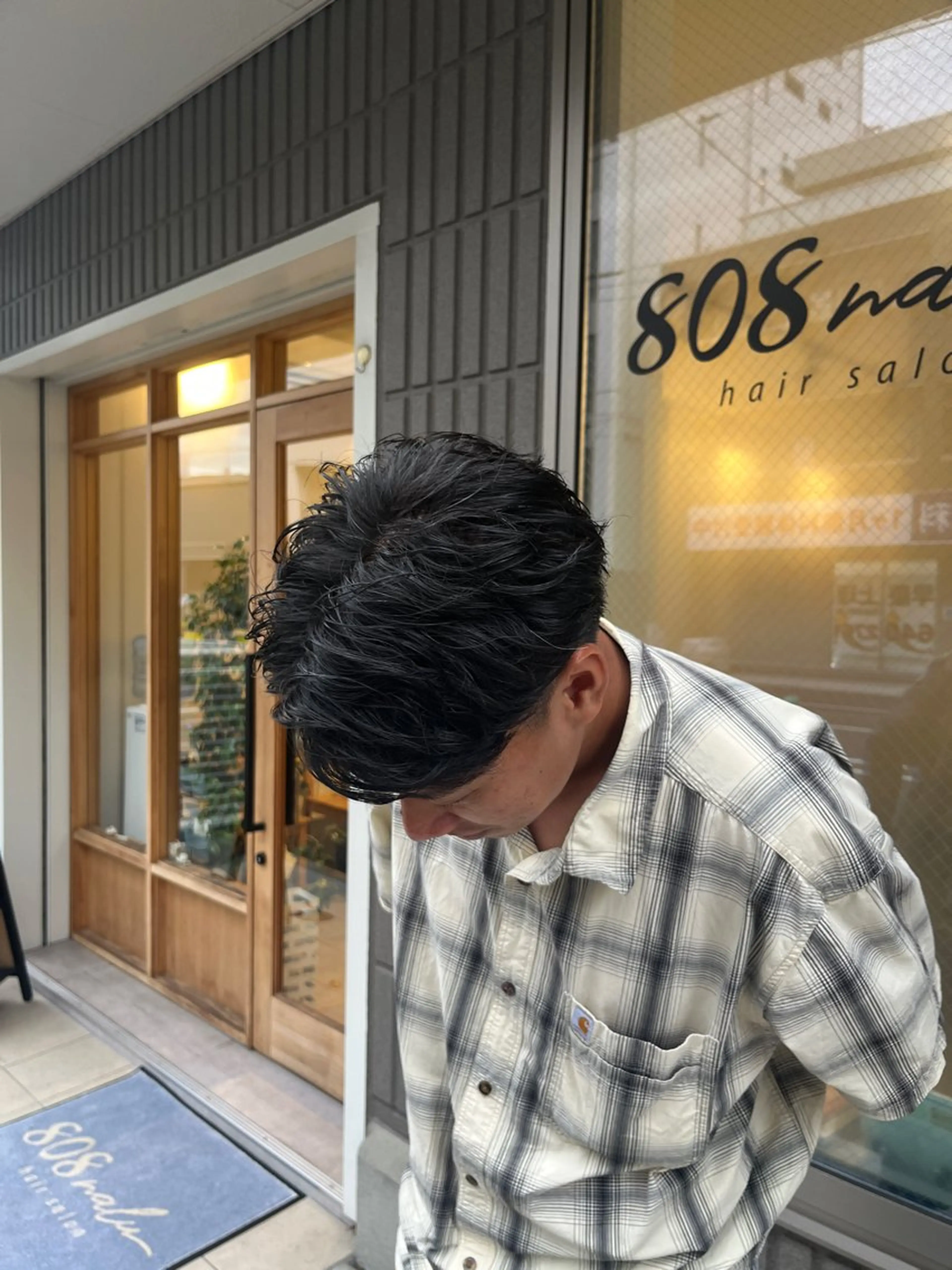 パーマ メンズ カット パーマ 荒井 茉凜のヘアスタイル