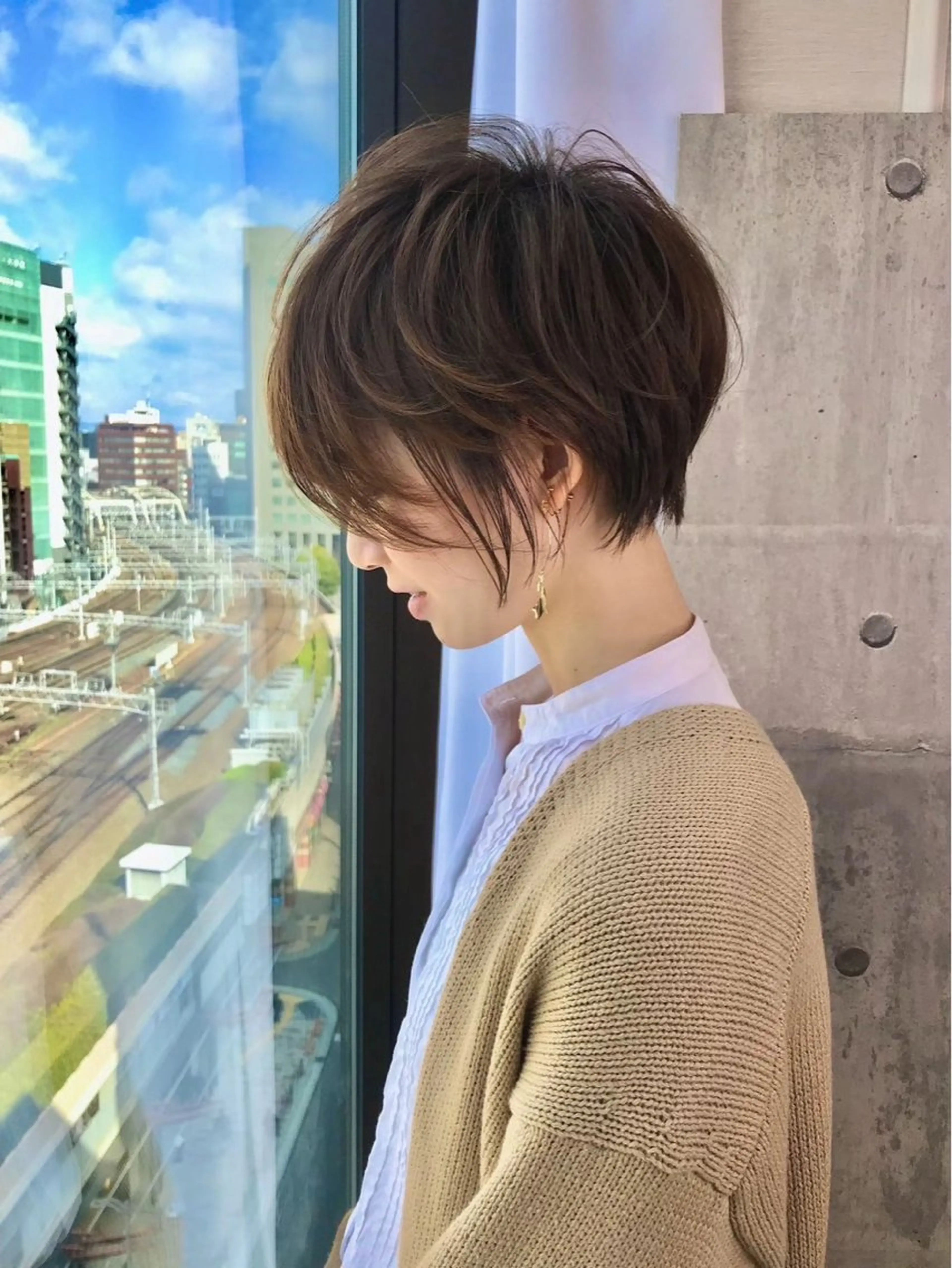 ショート カラー ショートヘア カット 縮毛矯正 トリートメント 銀座No.1ショート 似合わせカット/といのヘアスタイル