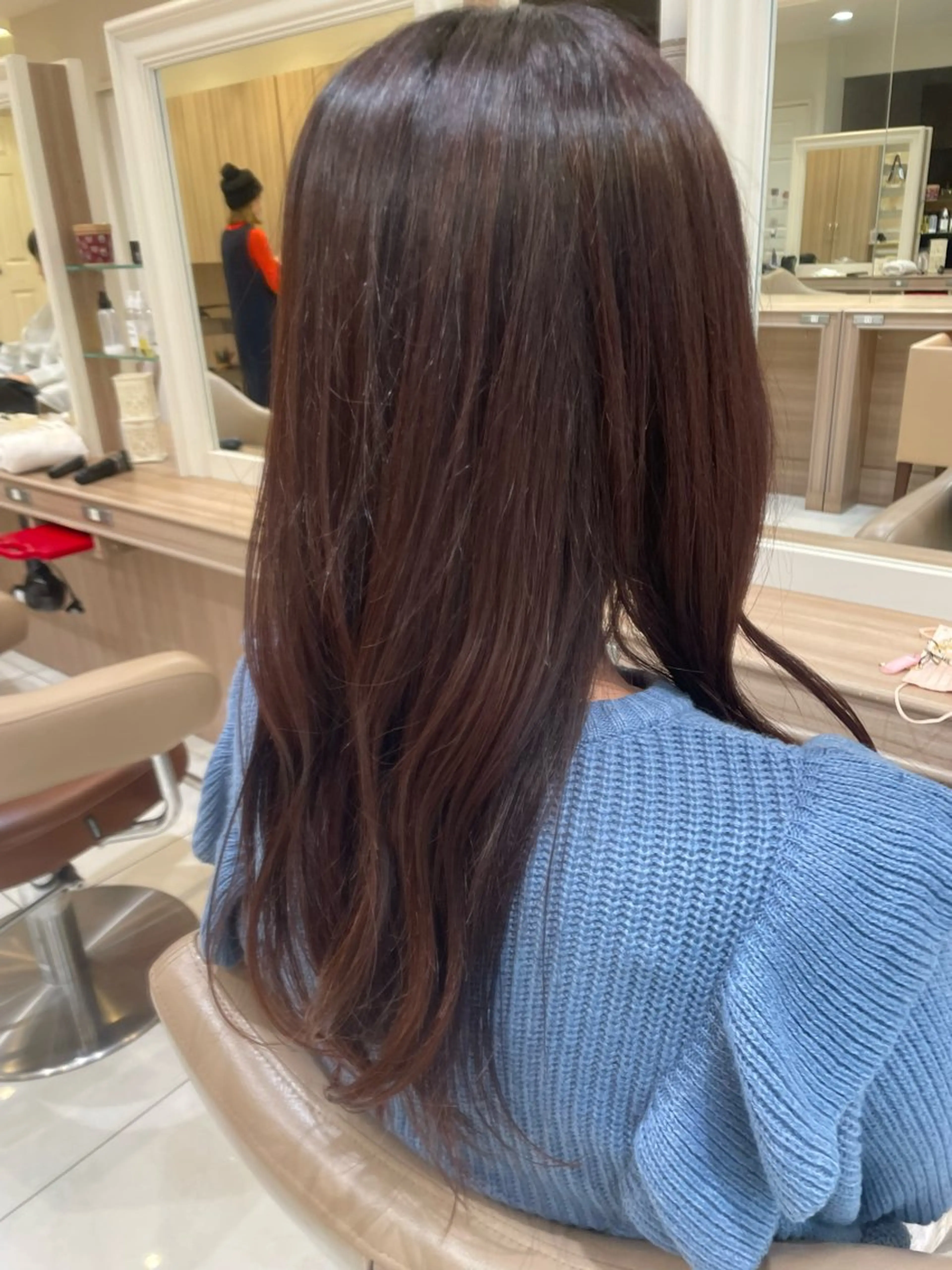 ロング カラー ヘアカラー トリートメント 韓国ヘアメイク🎀/ 縮毛矯正✨山本媛香のヘアスタイル