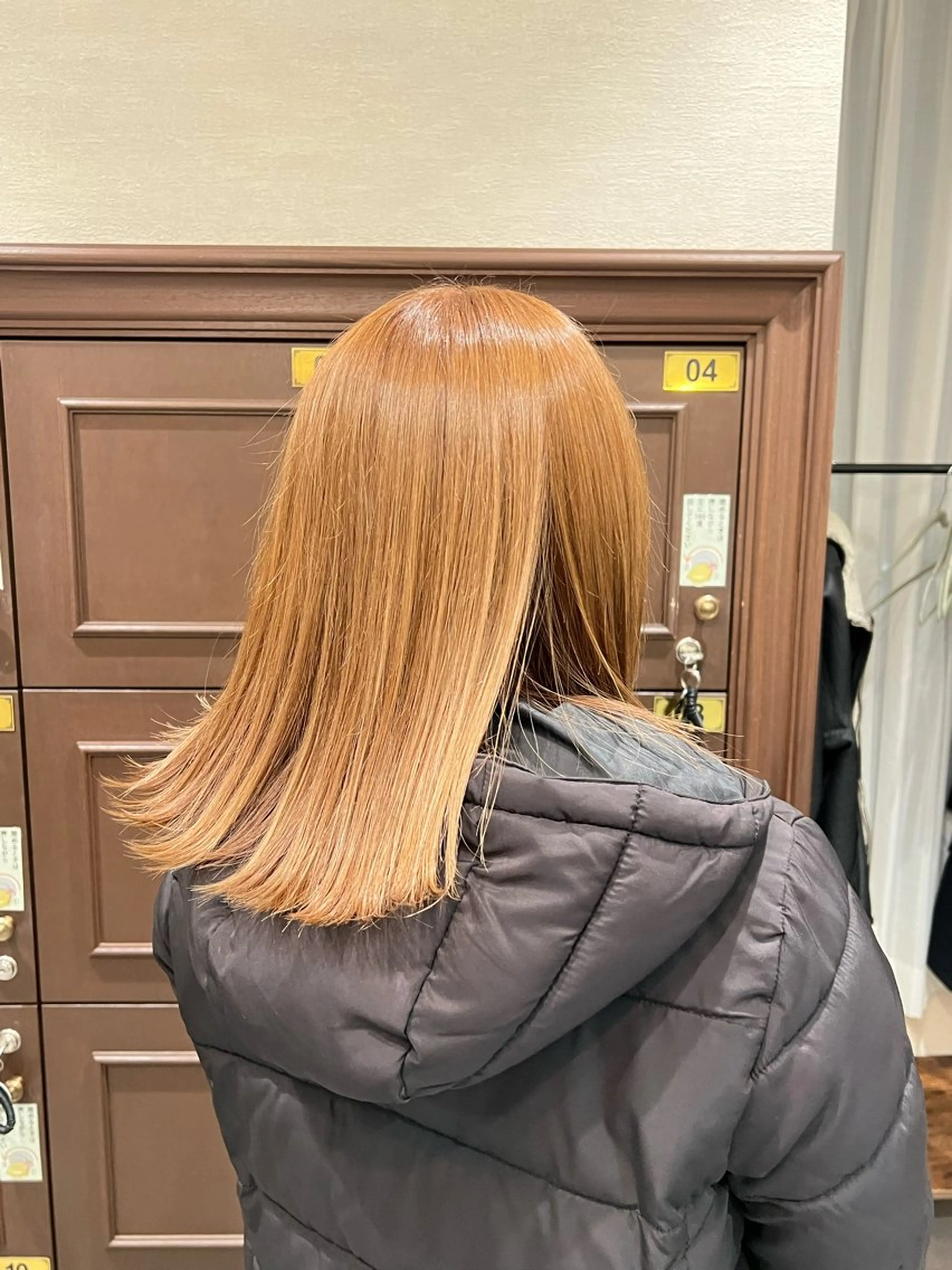 ミディアム カラー ヘアアレンジ ブリーチ ブリーチなしカラー 栗原 波輝のヘアスタイル