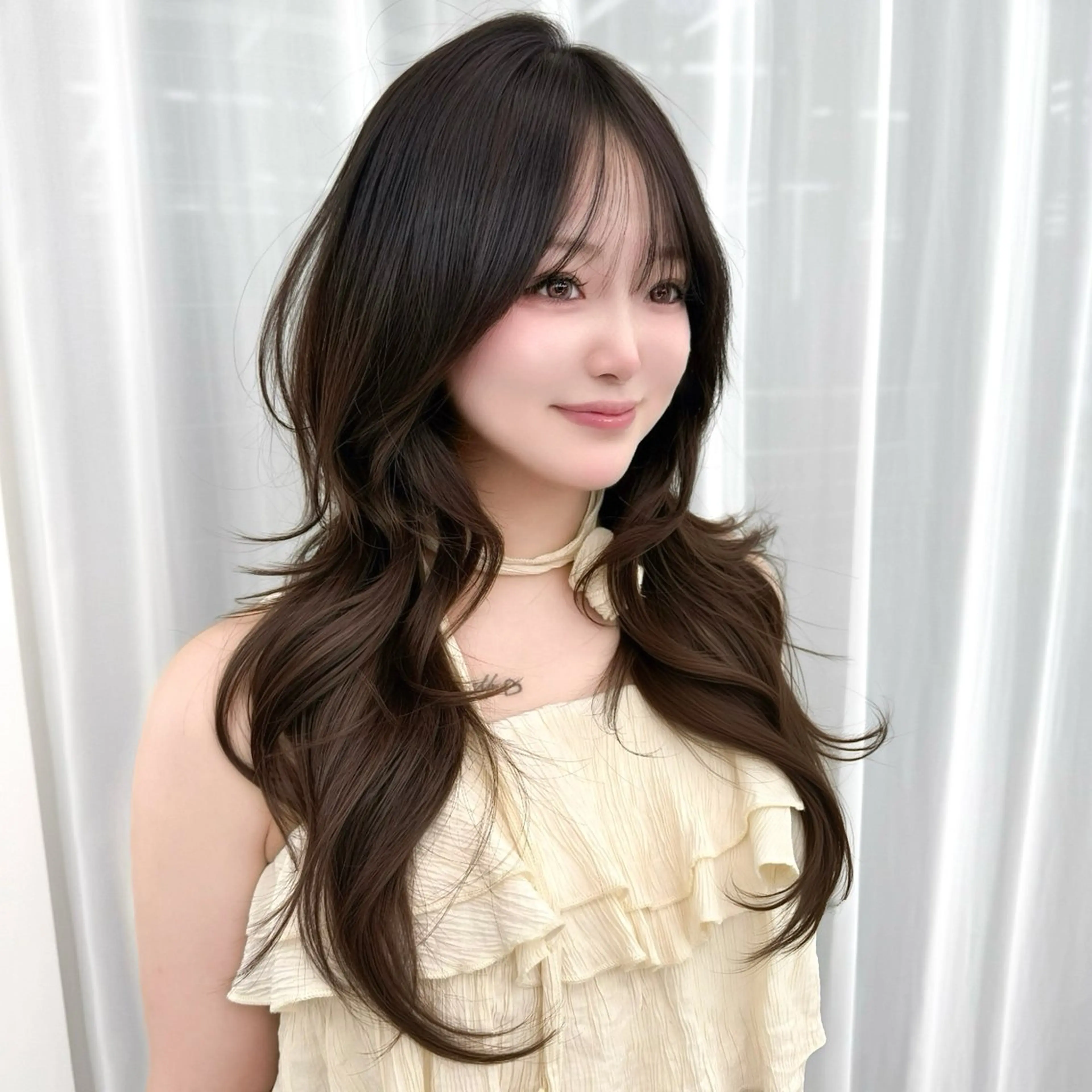 ロング カラー くびれヘア 髪質改善 韓国風ヘア レイヤーカット 似合わせカット カット トリートメント 韓国ヘア🇰🇷× 髪質改善🫧テルのヘアスタイル