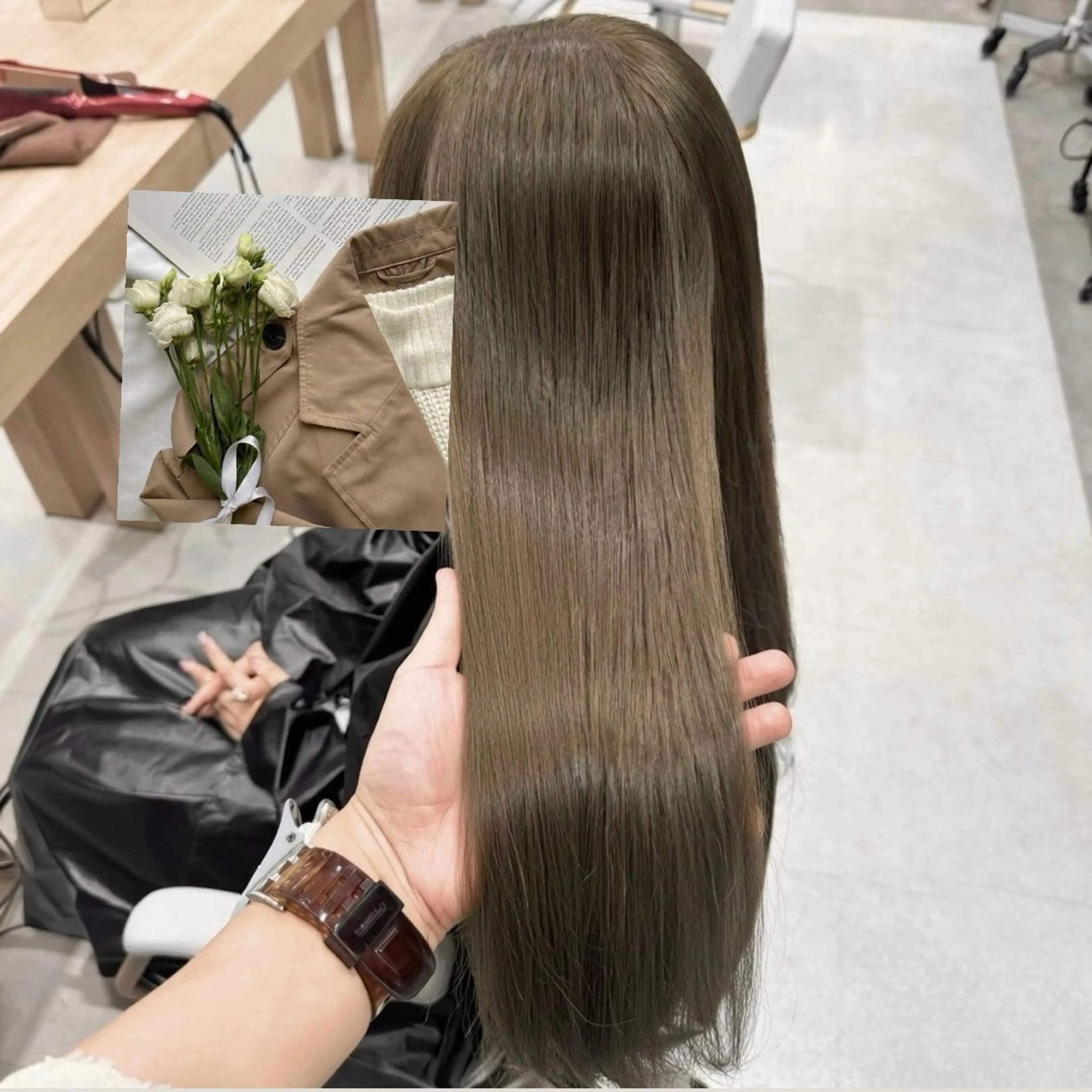 透明感カラー+前髪･顔周りカット+トリートメントの写真