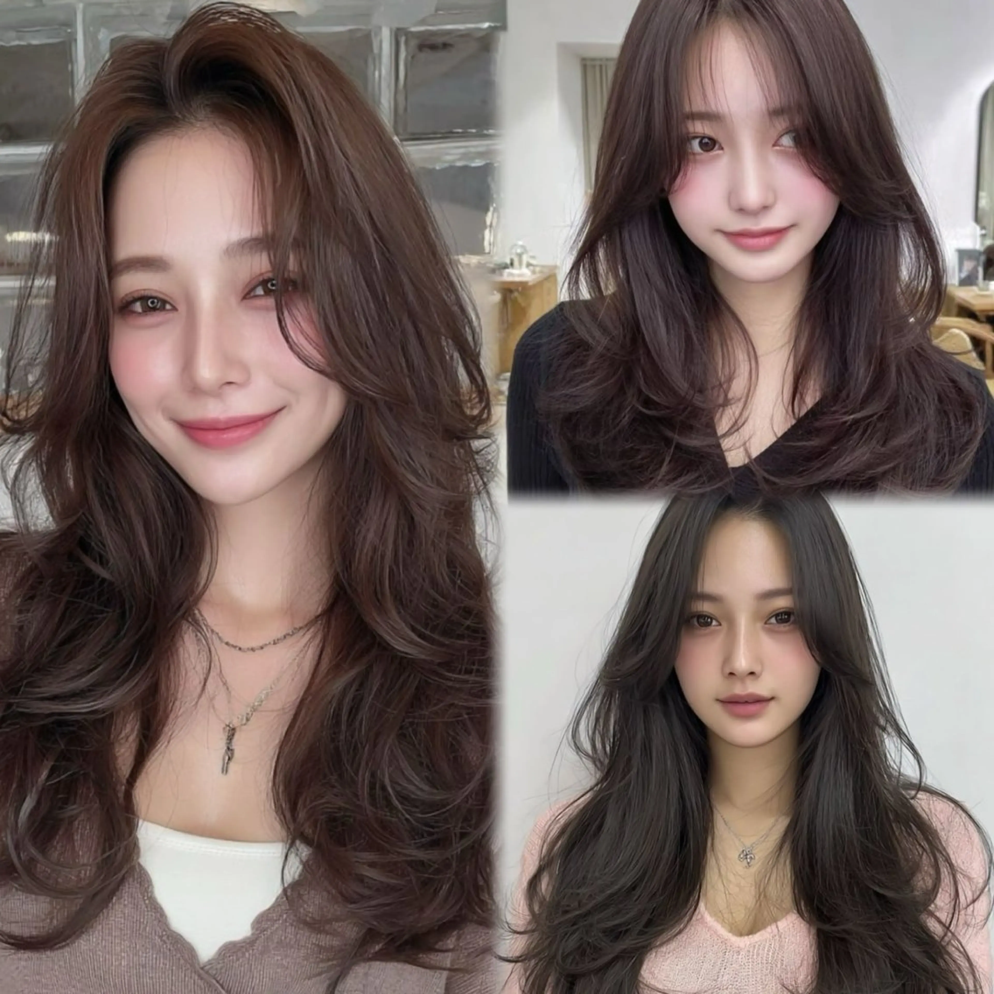 ロング カラー カット ヘアカラー 🎀韓国レイヤー YURINA🎀のヘアスタイル