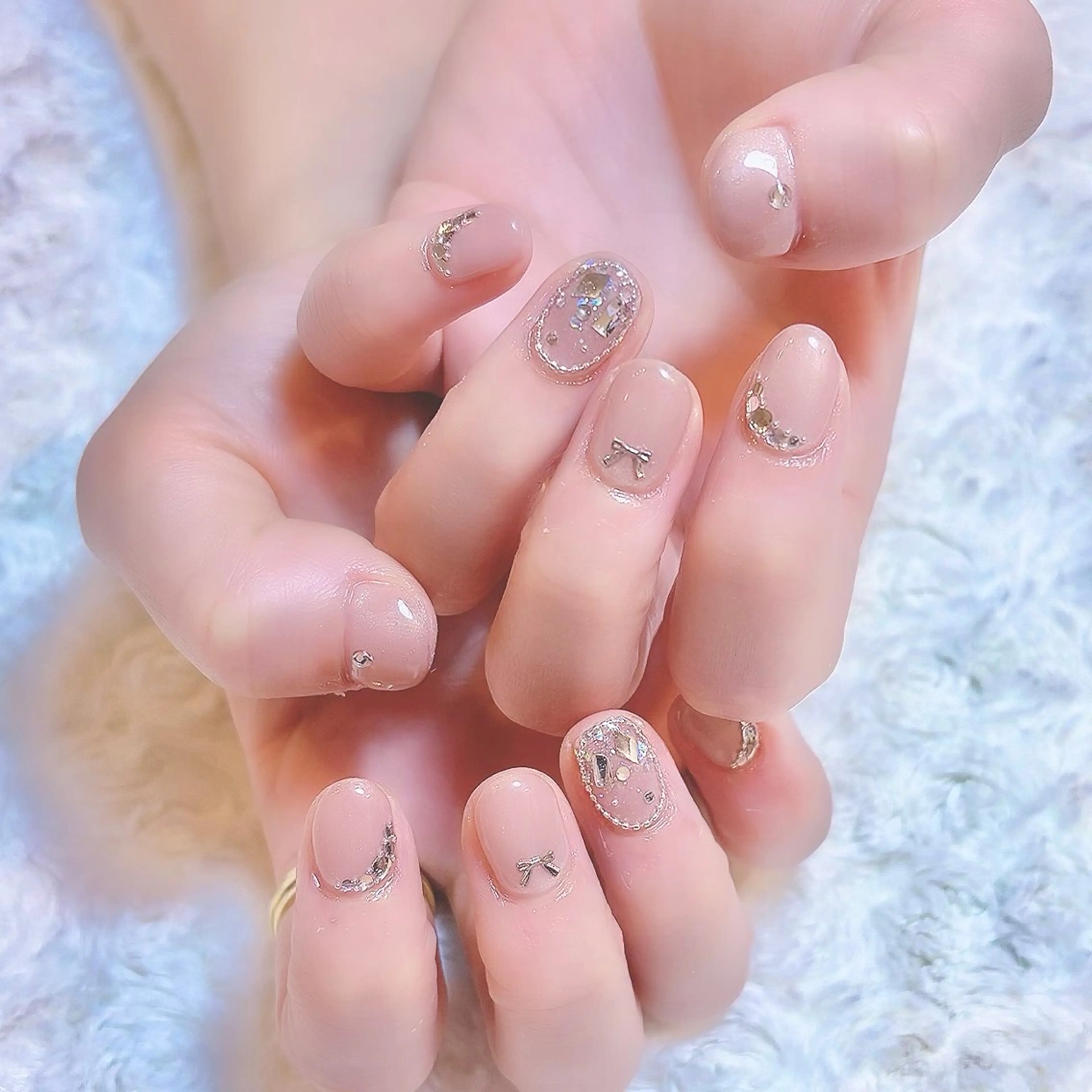 ネイル ハート ワンホンネイル ハンドネイル Naruse Momoのネイルデザイン