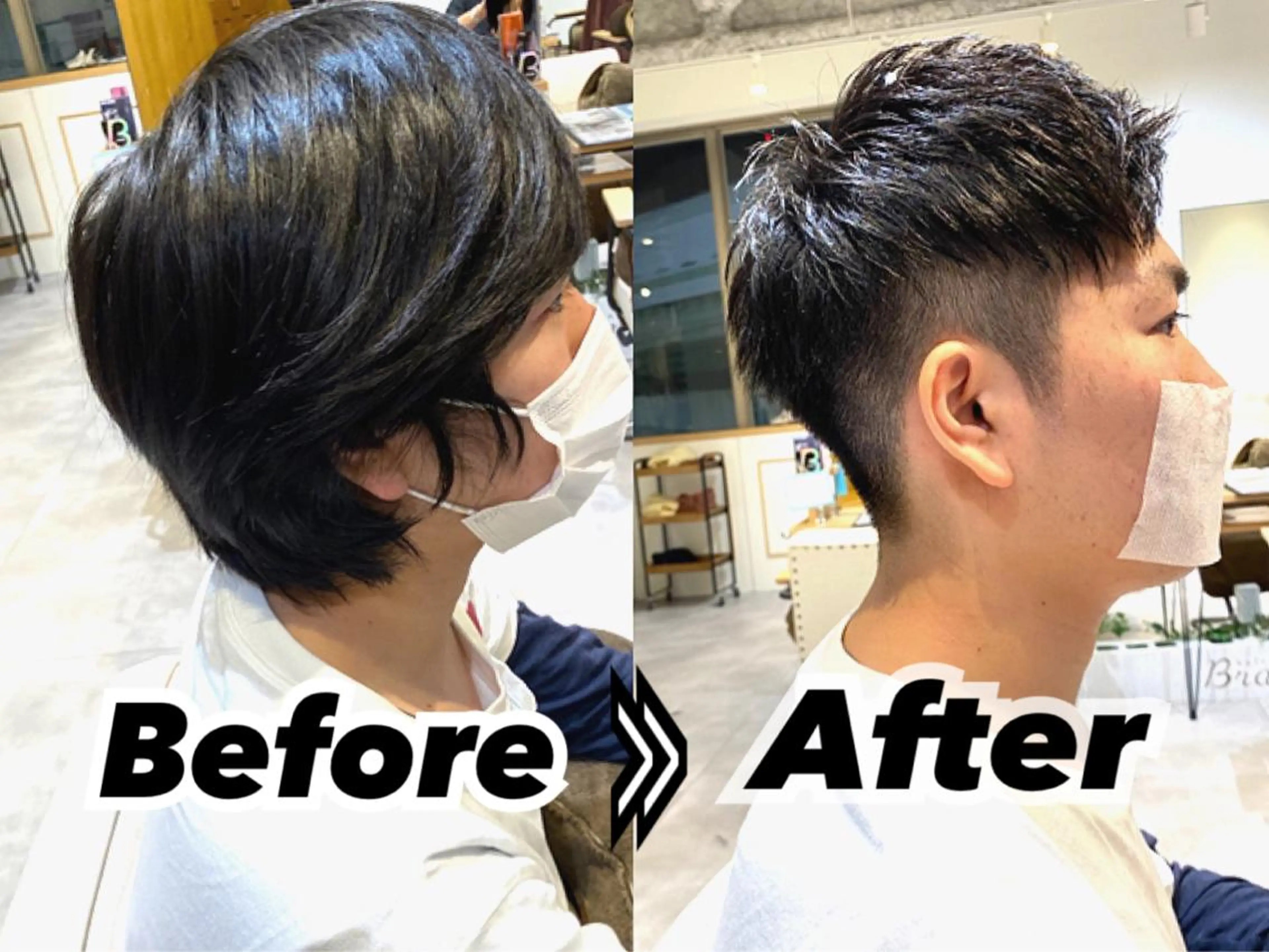 ショート メンズ 刈り上げ 大阪ウルフカット ハッシュカットのヘアスタイル