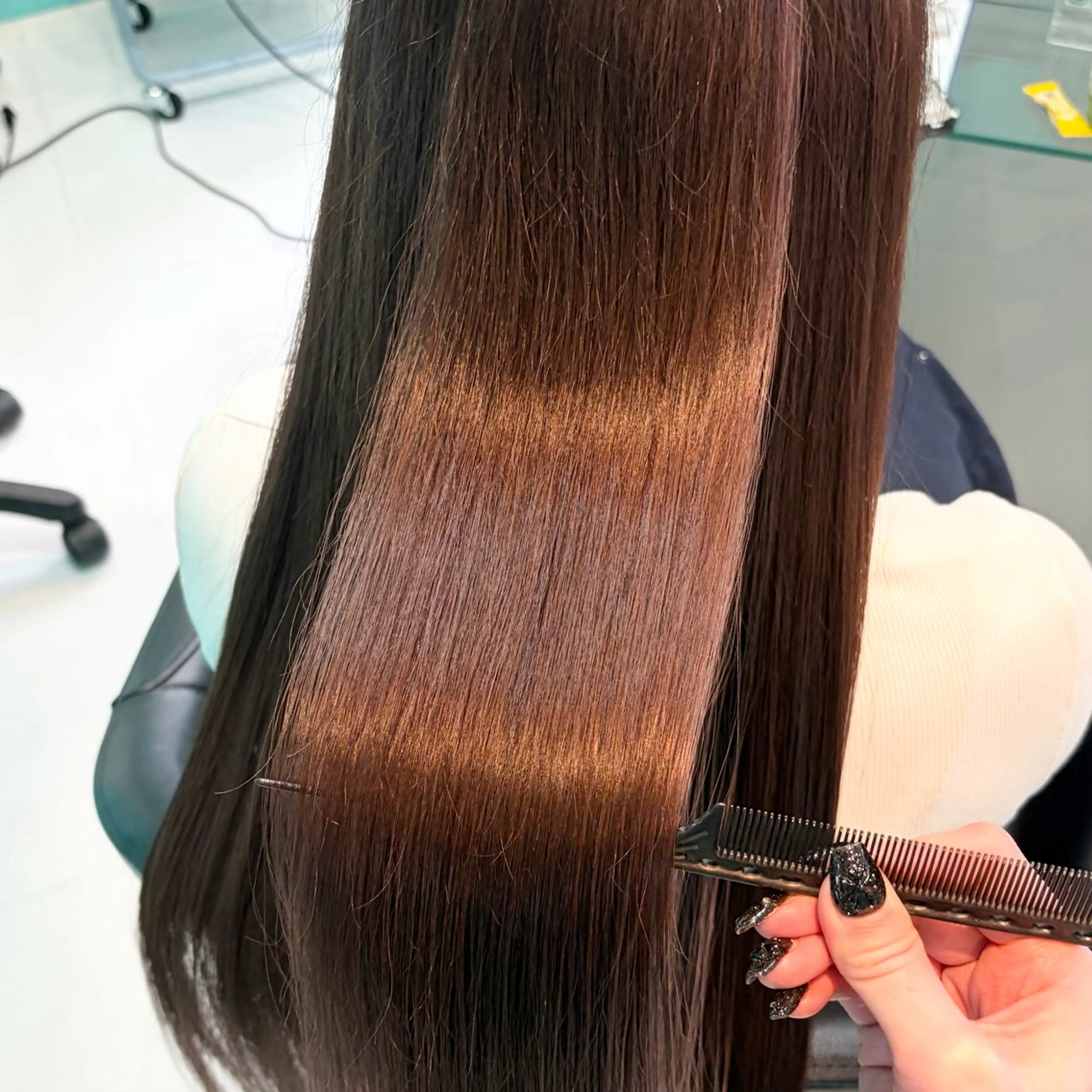 ロング カラー ブラウンカラー ココアブラウン ヘアカラー トリートメント デザインカラー/ ボブ/Natsukiのヘアスタイル