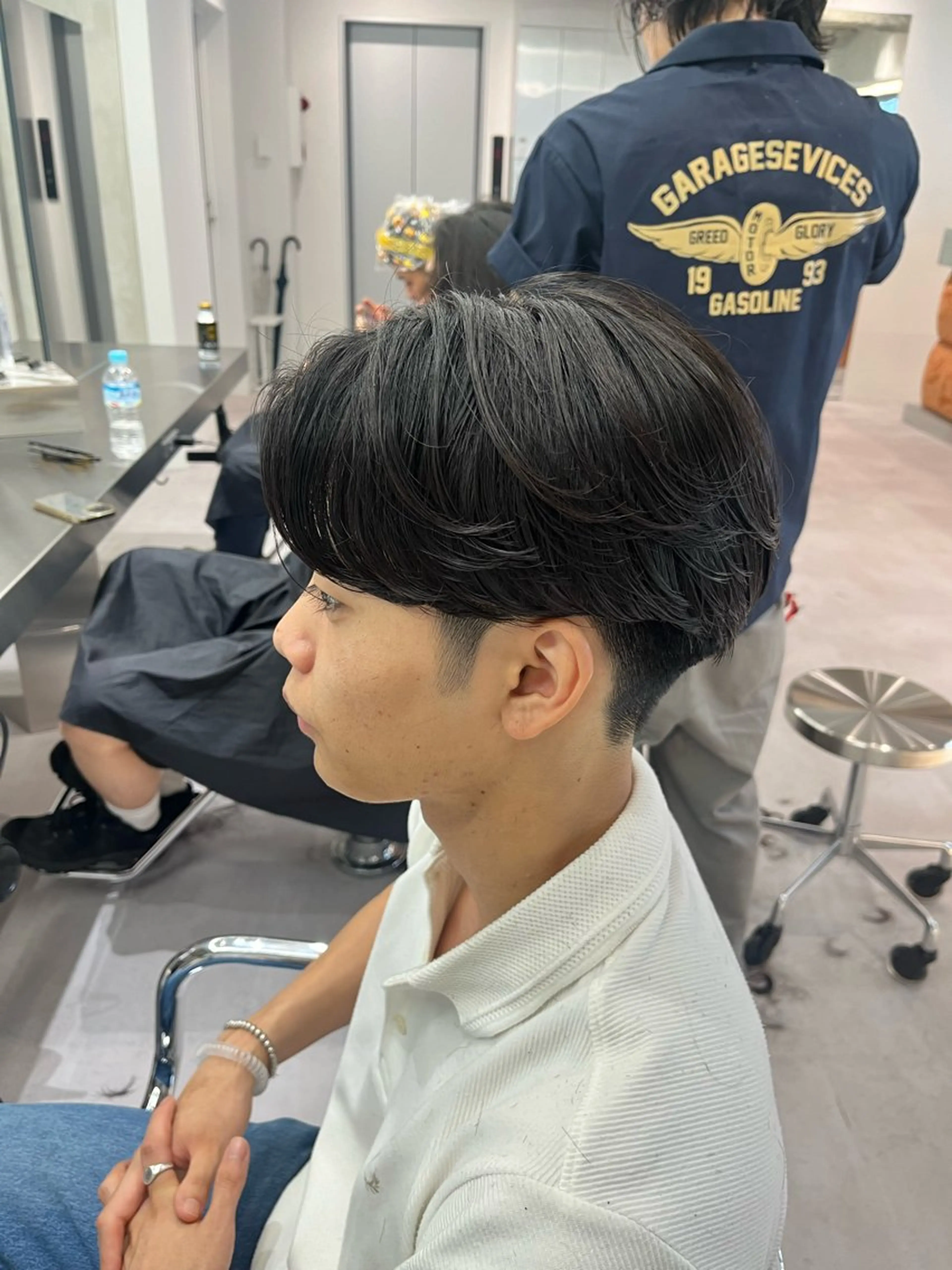 ショート パーマ メンズ ⚡メンズパーマフ ェードカットTomyのヘアスタイル