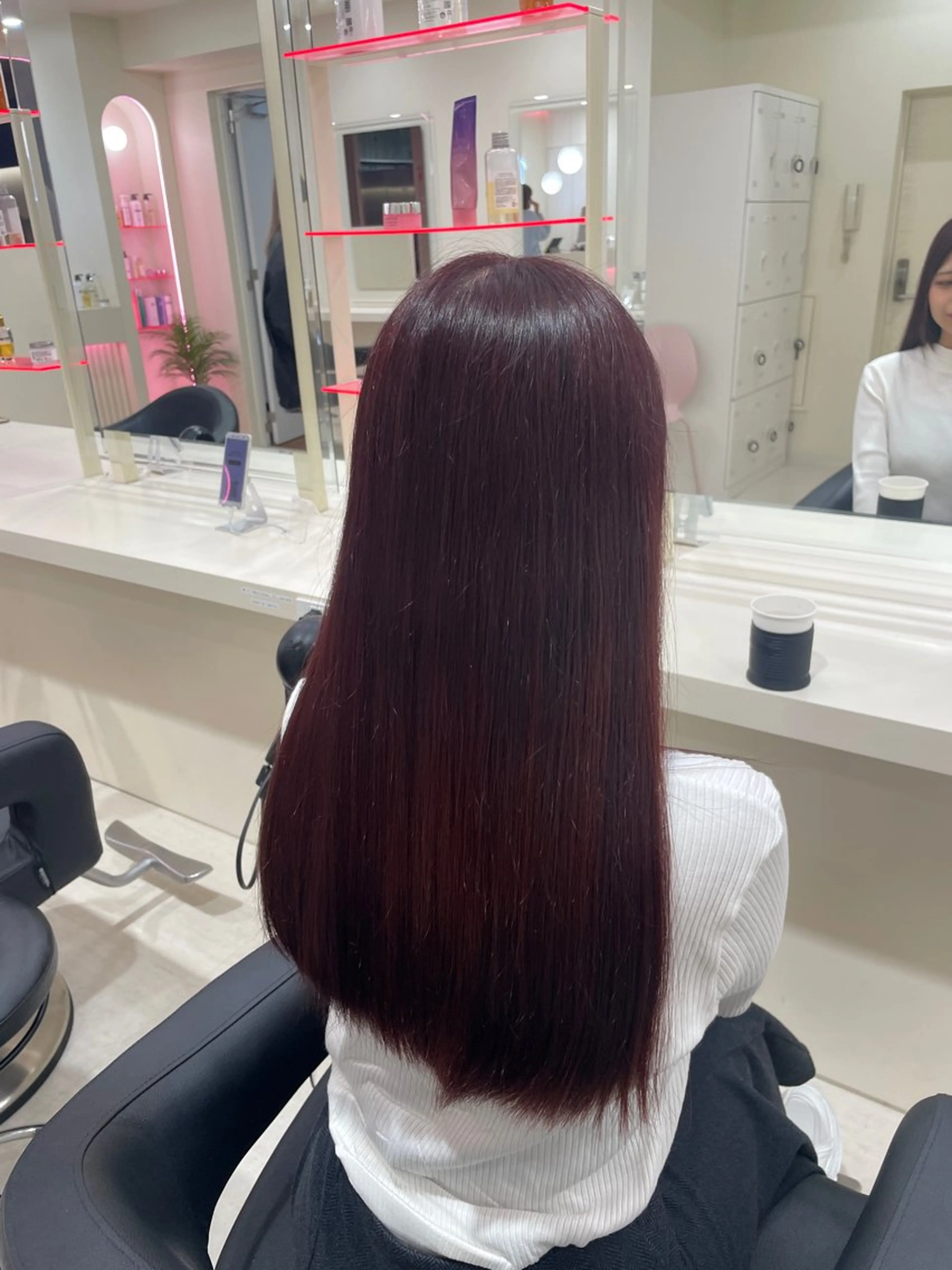ロング ロング ヘアカラー トリートメント ヘアセット 💗暖色カラー💗 ツヤ髪💗Mayaのヘアスタイル