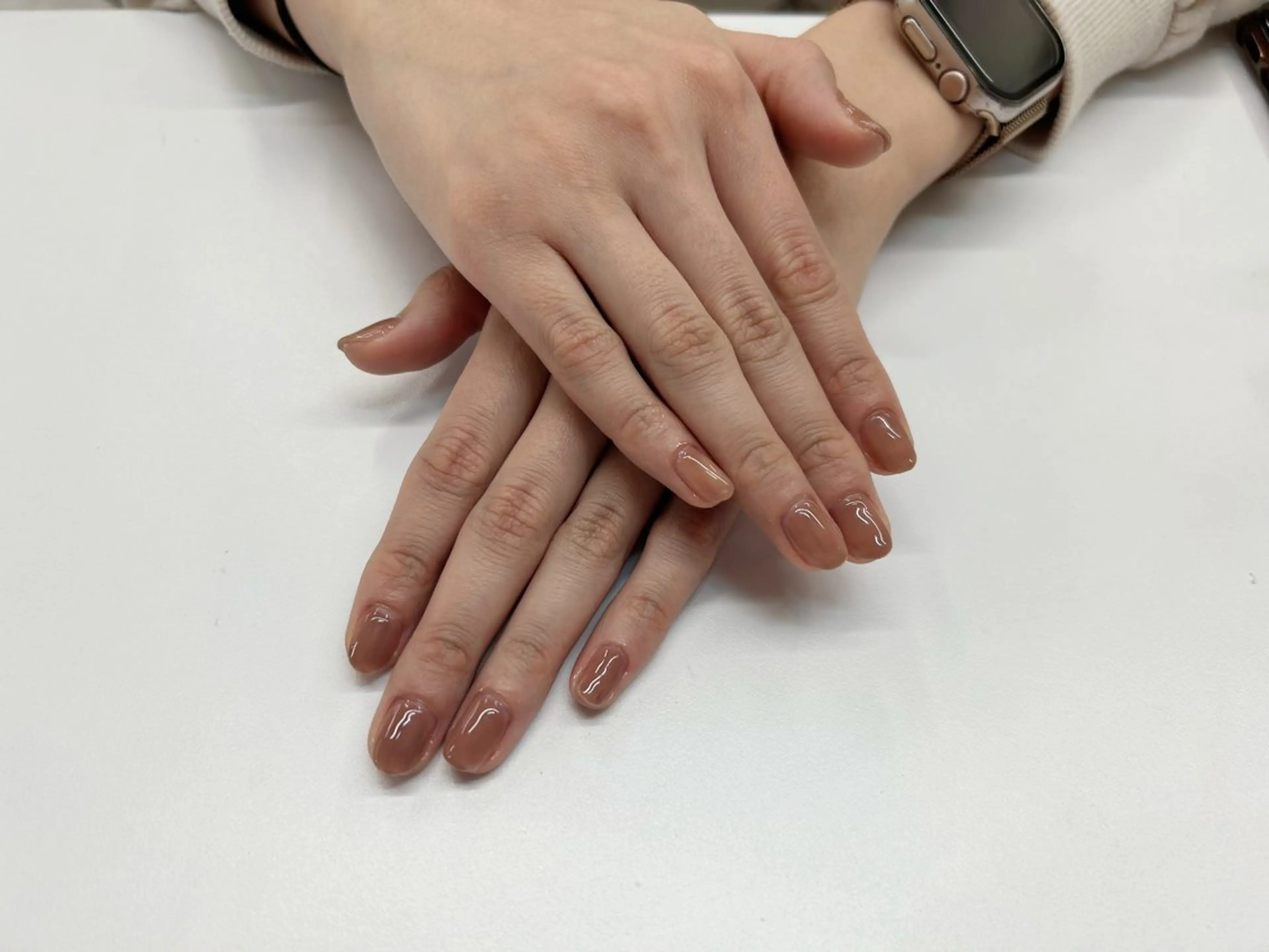 ネイル ワンカラーネイル ハンドネイル 鈴木 優花のネイルデザイン