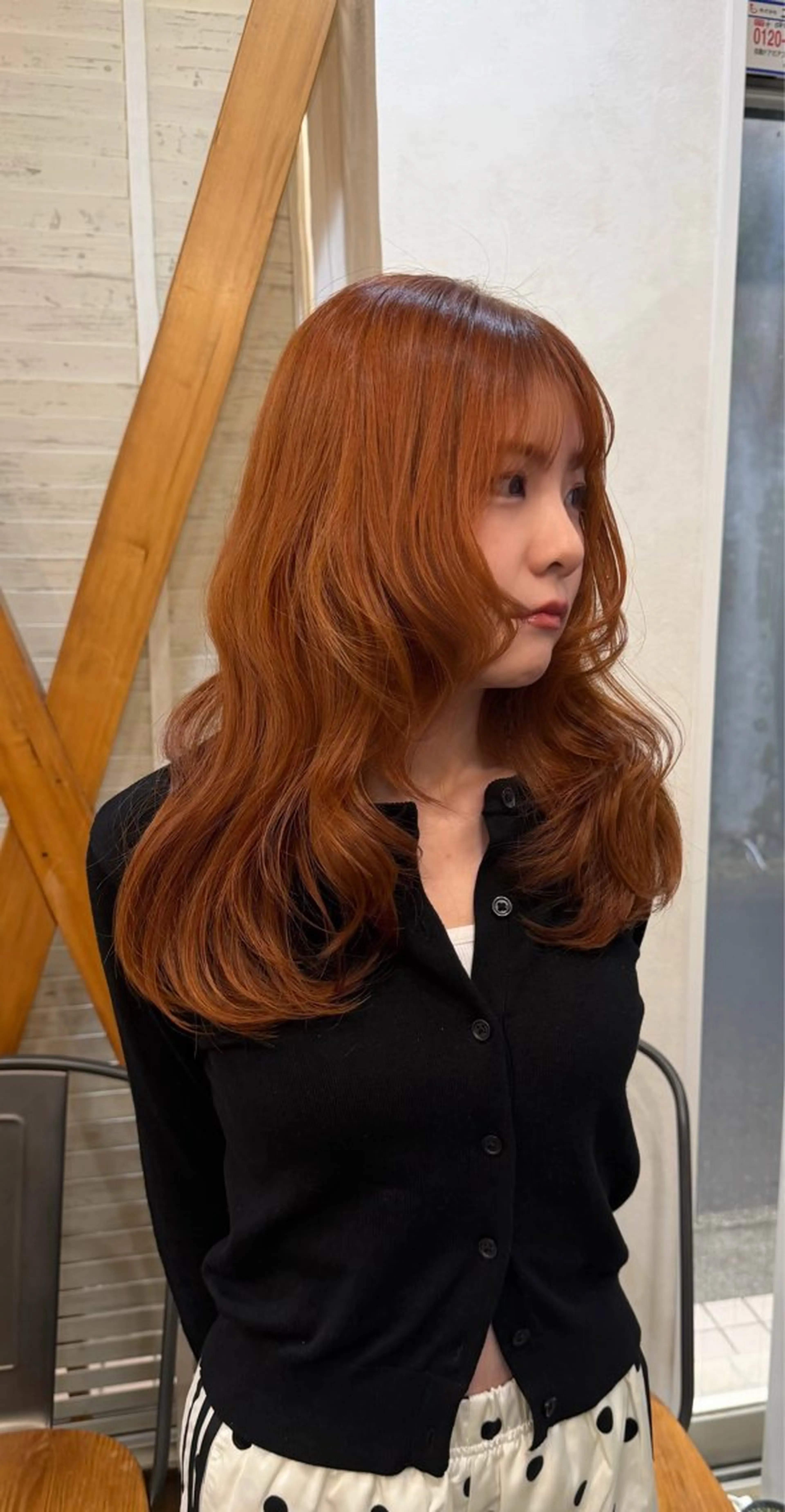 セミロング カット ヘアカラー 松本 羅華のヘアスタイル