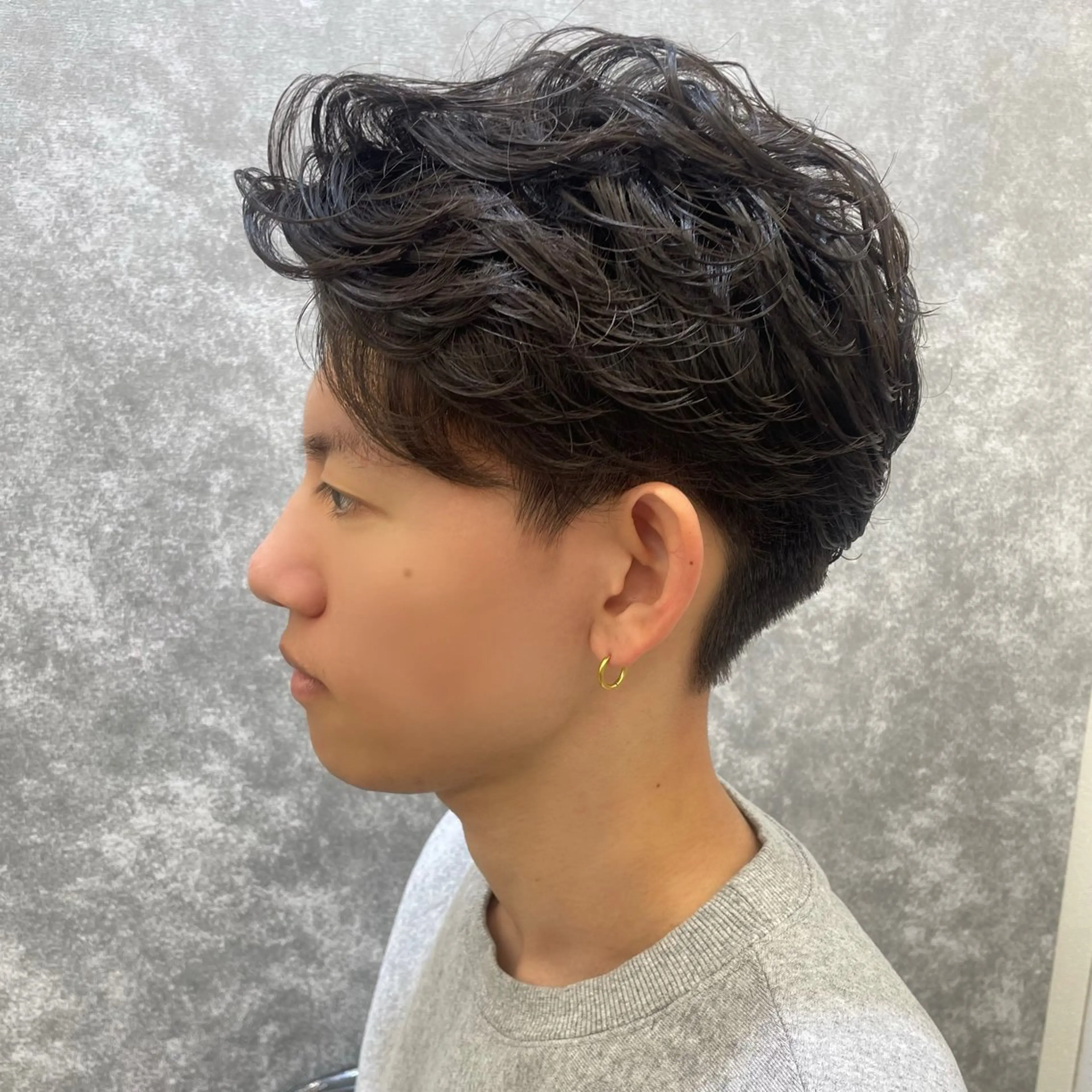 パーマ メンズ ビジネス フェザーパーマ メンズパーマ プードルパーマ ニュアンスパーマ ダウンパーマ特化💎 ボブ・レイヤーりなのヘアスタイル