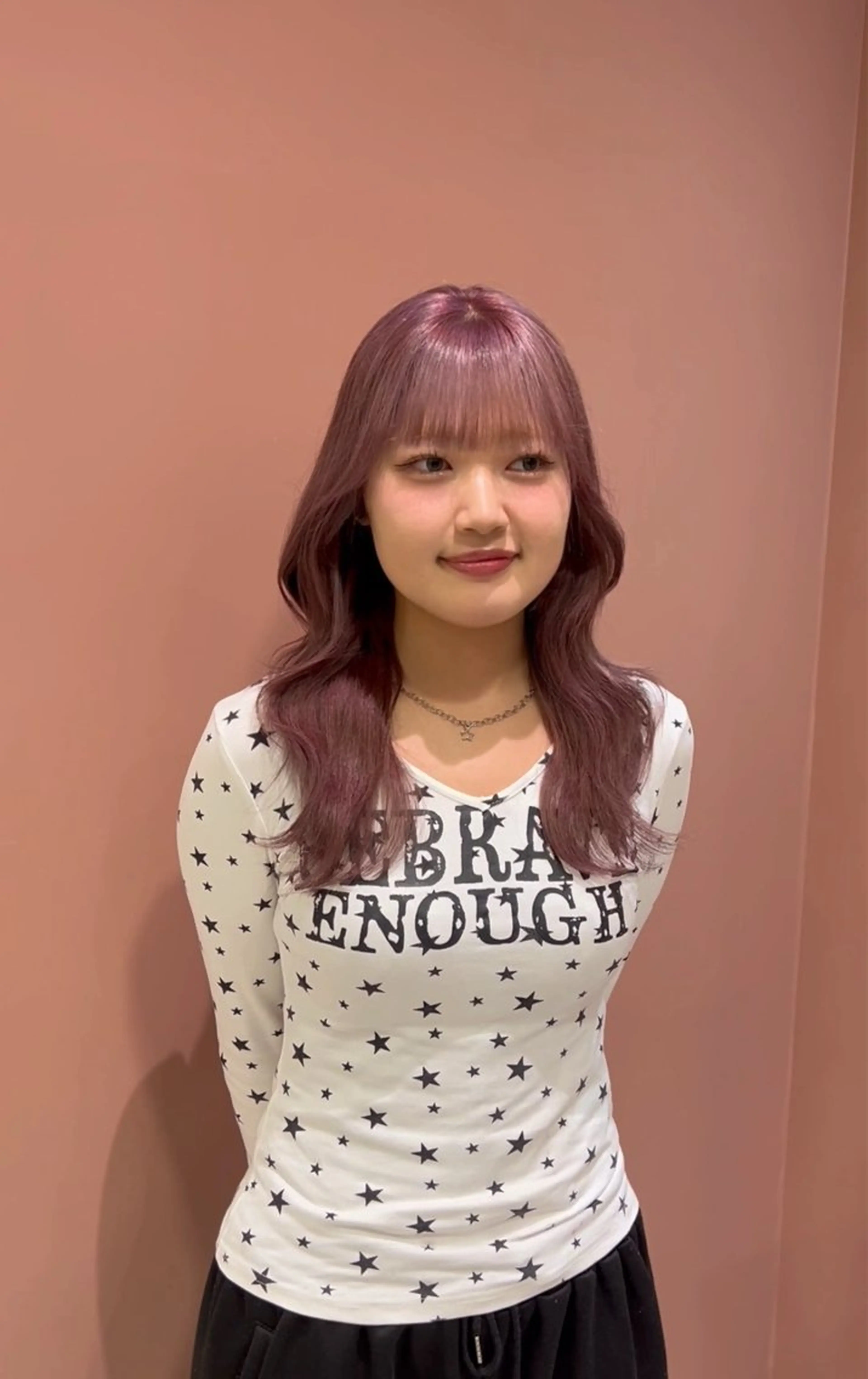 ロング カラー ラベンダーカラー ピンクカラー ピンクラベンダー 似合わせスタイル / ナナミのヘアスタイル