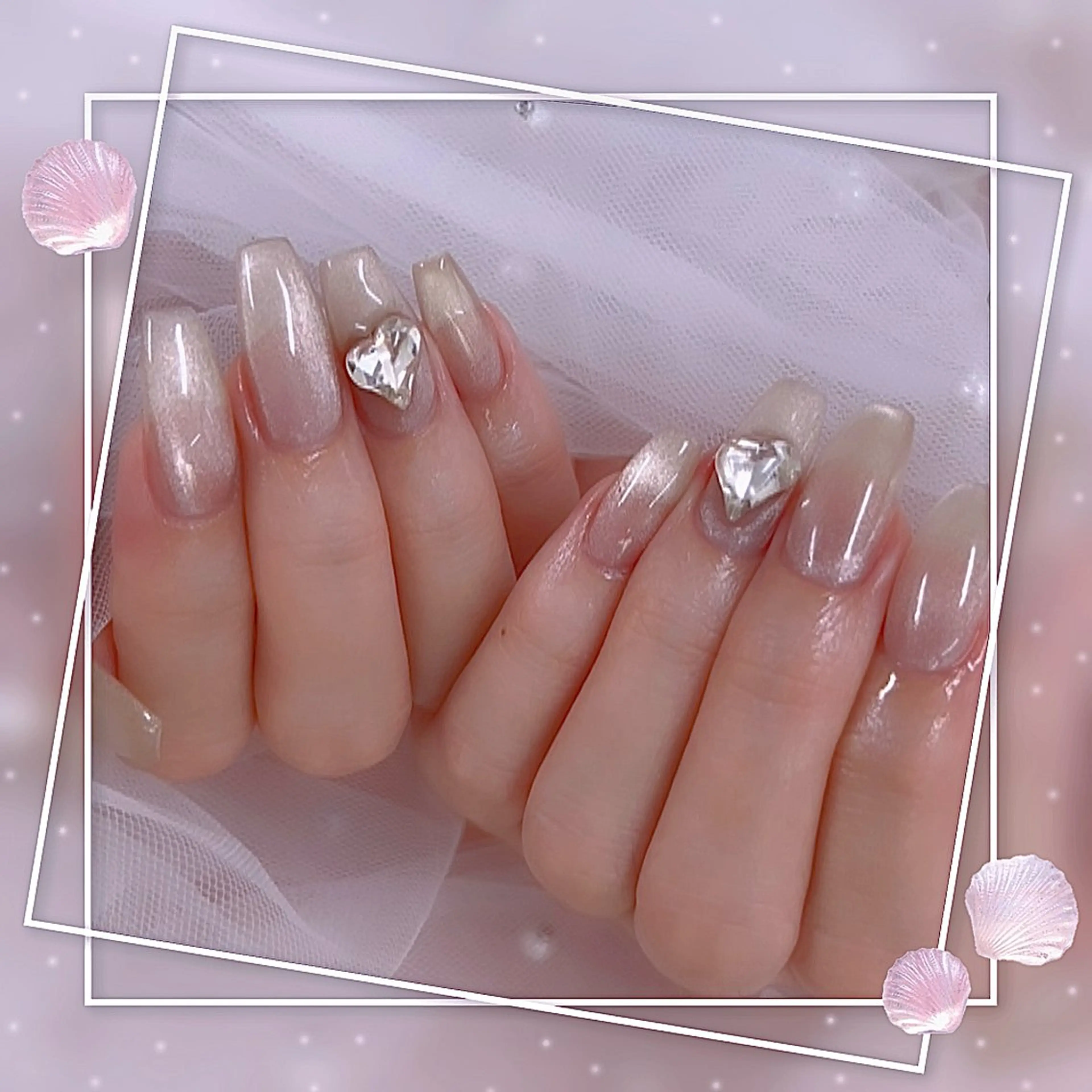 ネイル グラデーション マグネットネイル ピンク ワンホンネイル ハンドネイル ハンドケア Chill Nailsalonのネイルデザイン