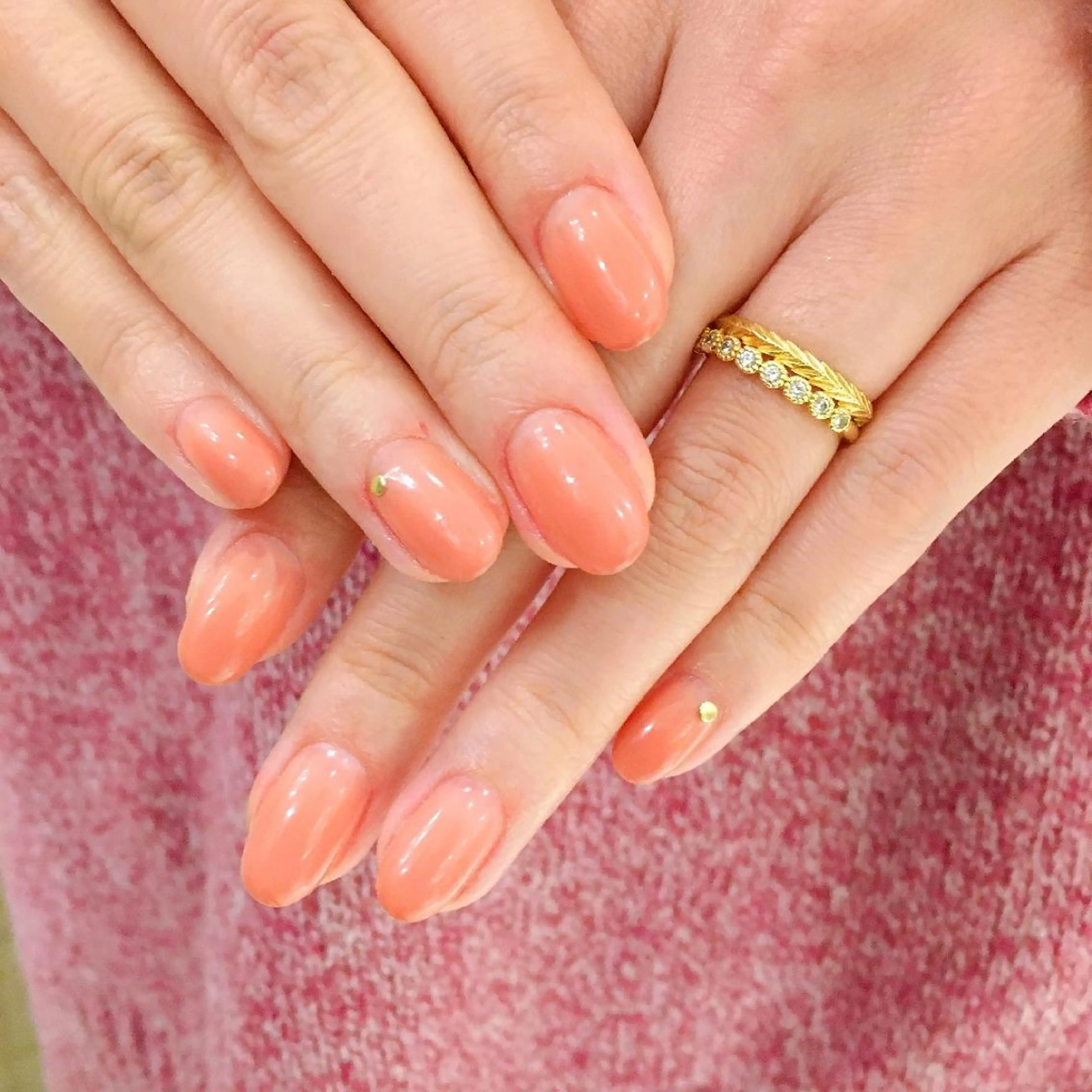 ネイル グラデーション オレンジ nénuphar misaのネイルデザイン