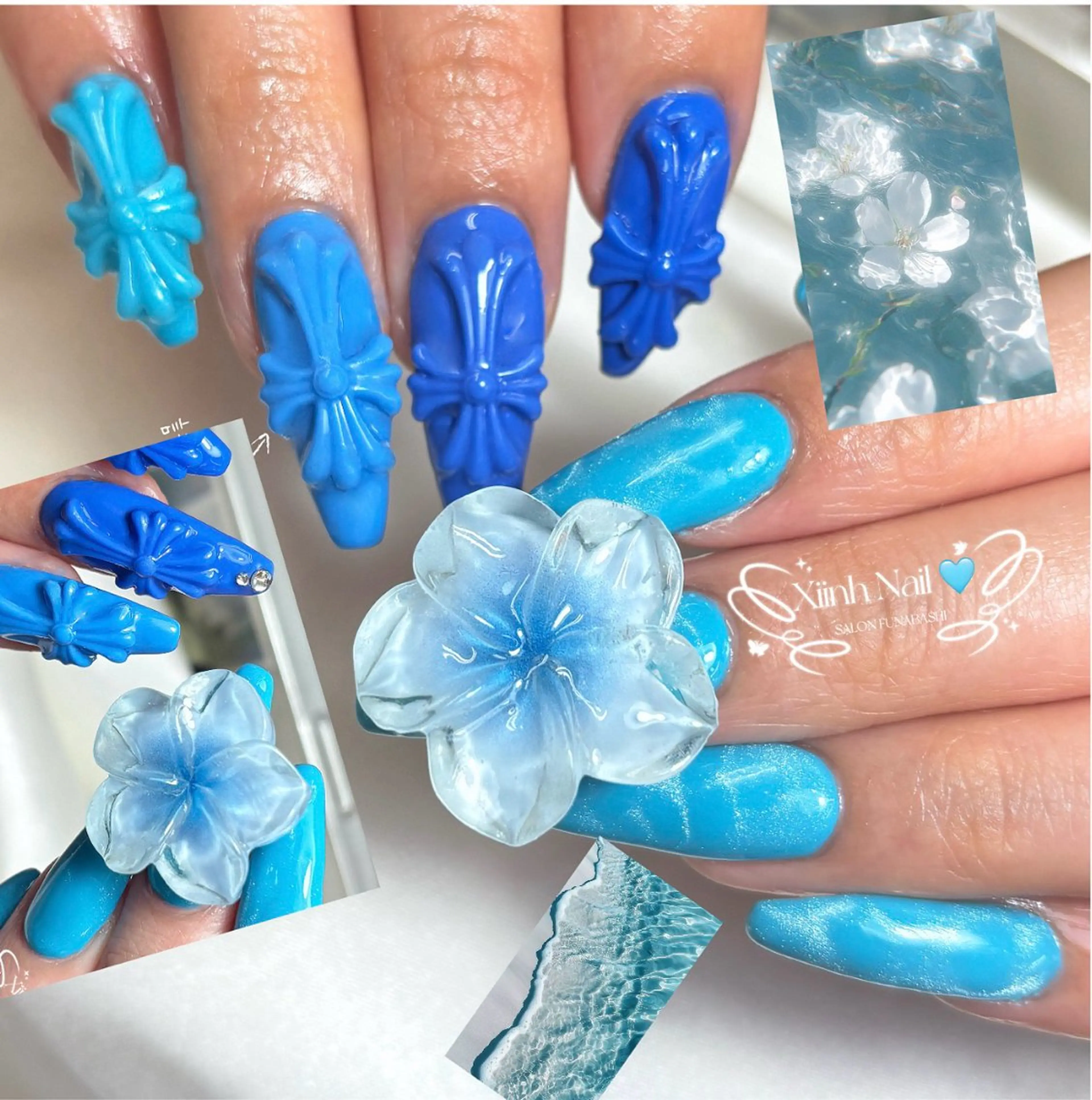ネイル チークネイル 桜ネイル 長さ出し フットネイル ジェルネイル ハンドネイル XIINH NAIL SALONのネイルデザイン