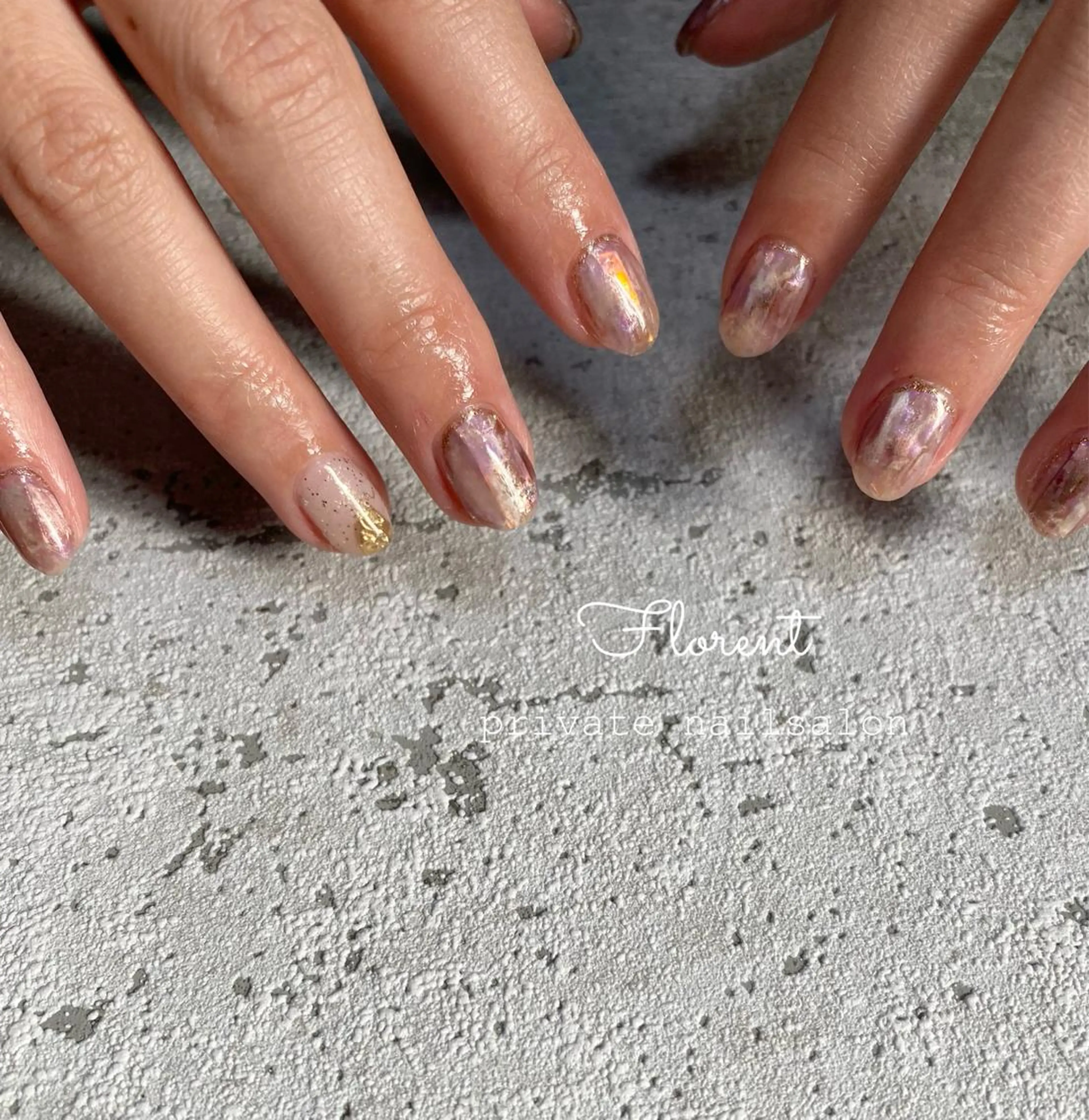 ネイル ニュアンスネイル ハンドネイル florent nailのネイルデザイン