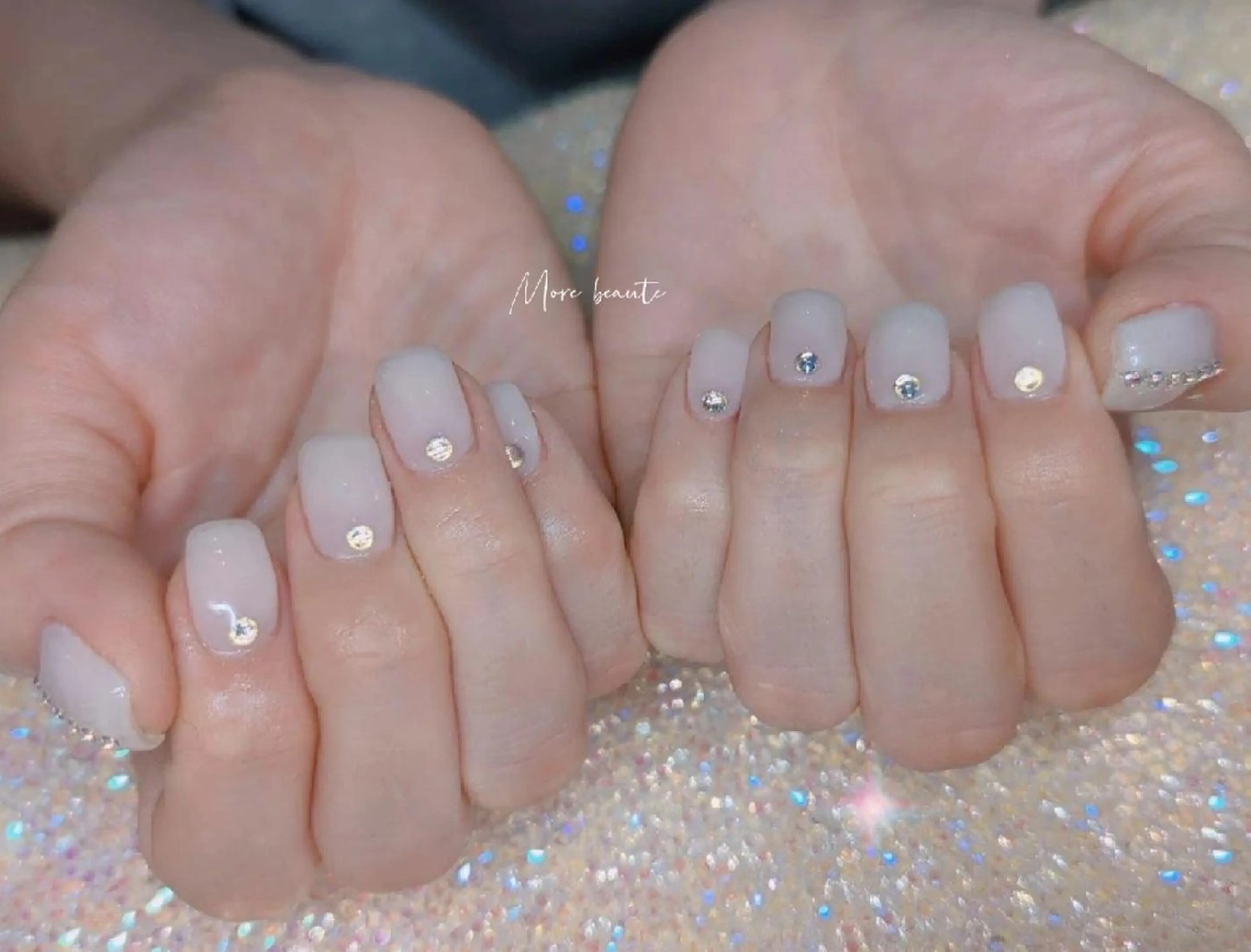 ネイル アートネイル ジェルネイル ハート 韓国ネイル マグネットネイル ハンドネイル I LOVE ME NAIL.｡.:*♡のネイルデザイン