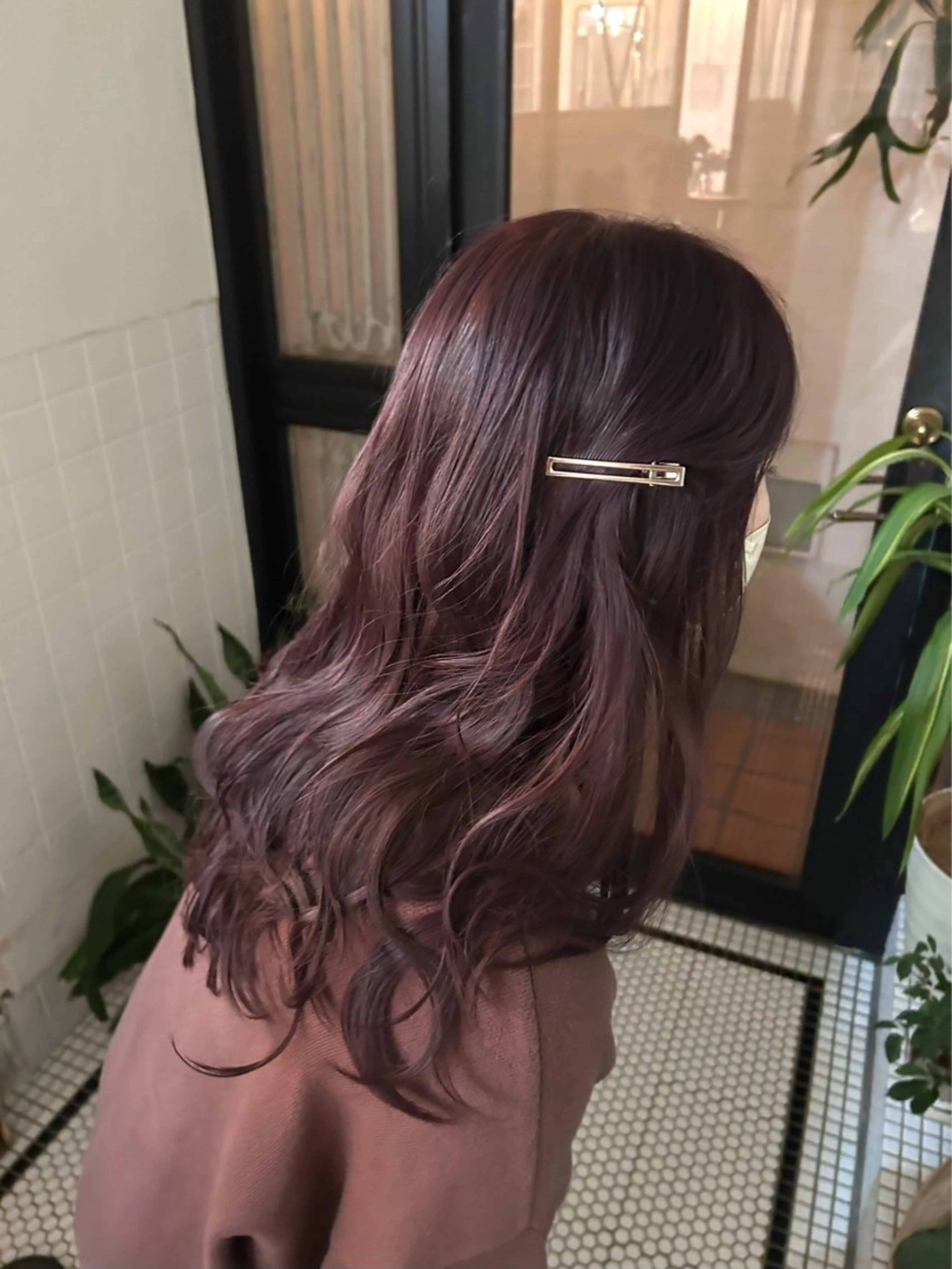 セミロング ヘアカラー ミユウ/ 暖色/ベージュのヘアスタイル