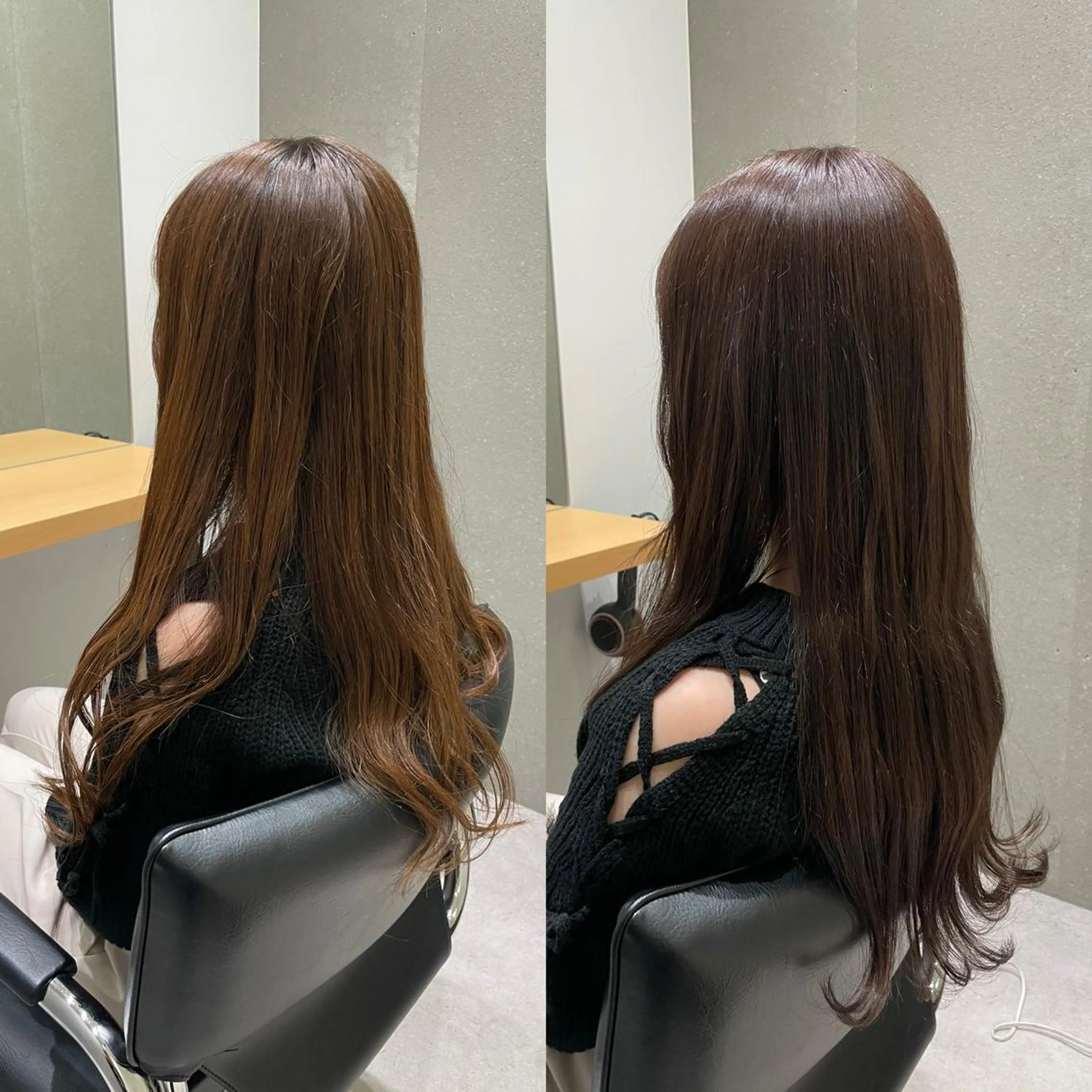 ミディアム カラー 透明感カラー イルミナカラー トリートメント 髪質改善ヘアケア 艶髪特化/上田のヘアスタイル