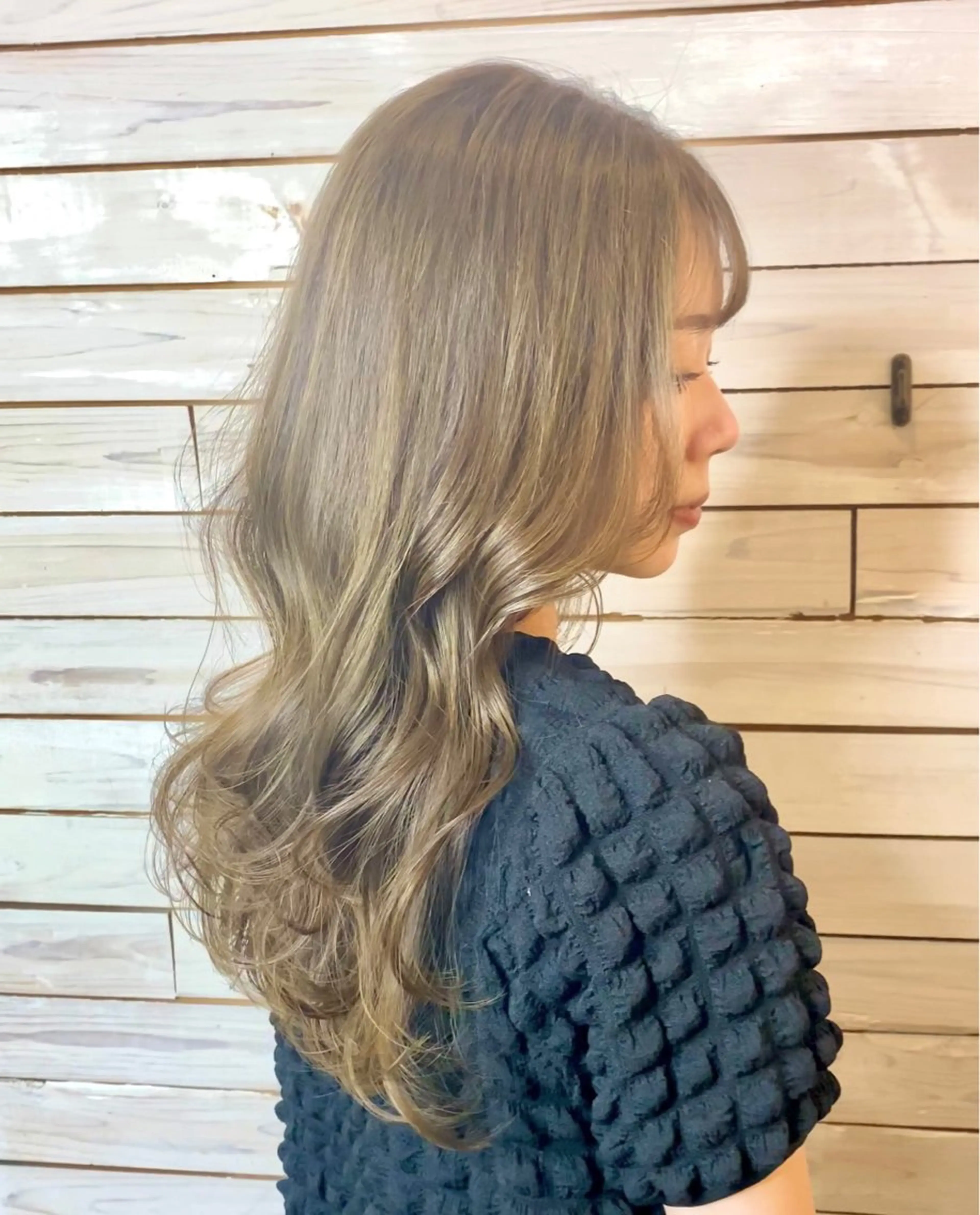 ロング ハイライト ヘアカラー 赤み消し特化/ 藤本 彩果のヘアスタイル