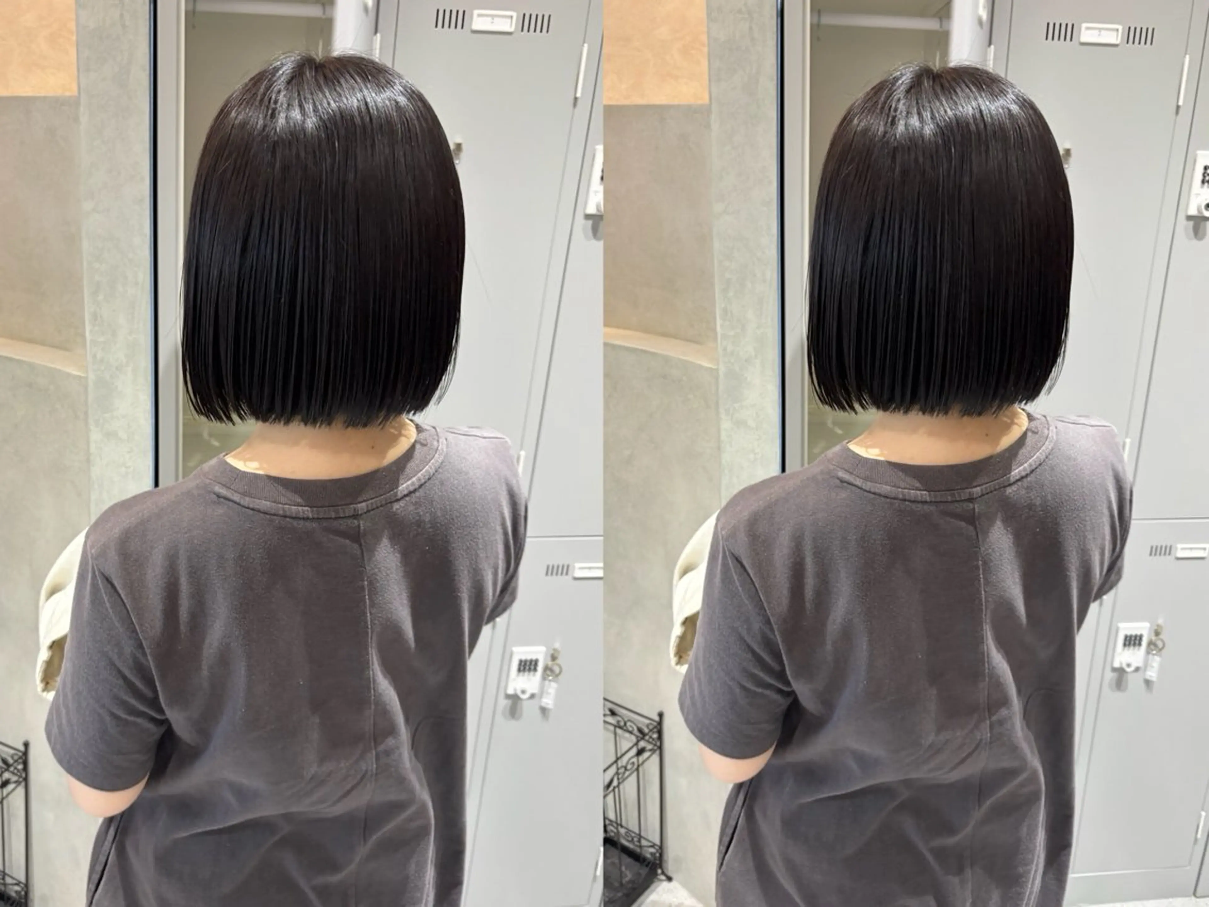 ミディアム カット ヘアカラー トリートメント 大久保 愛のヘアスタイル