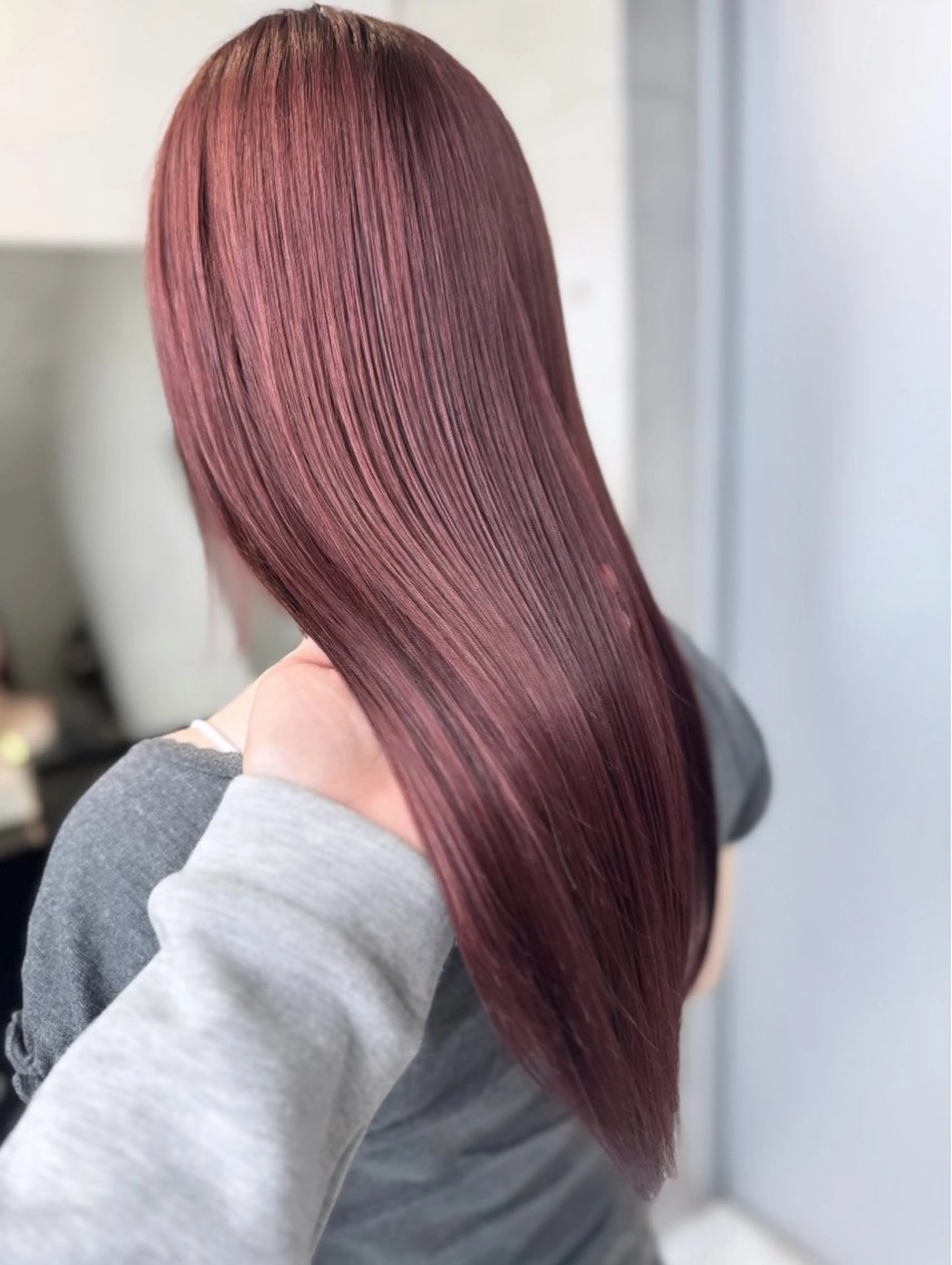 セミロング カラー パーマ ヘアアレンジ カット ヘアカラー 縮毛矯正 トリートメント ヘアセット 透明感/オリーブ/ グレージュ/YUKAのヘアスタイル