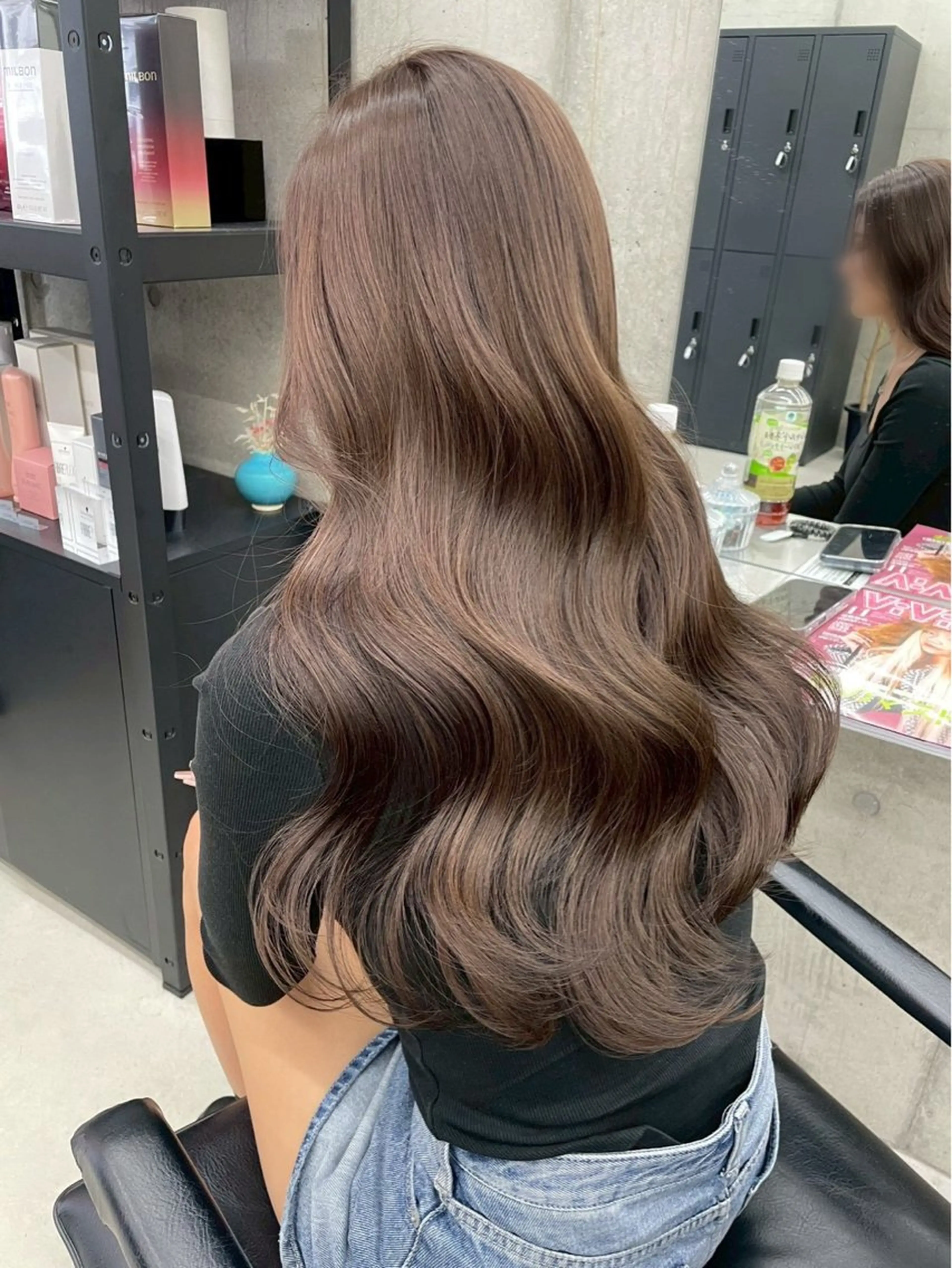 ロング カラー ブリーチ ブリーチなしカラー トリートメント 新垣 亜実のヘアスタイル